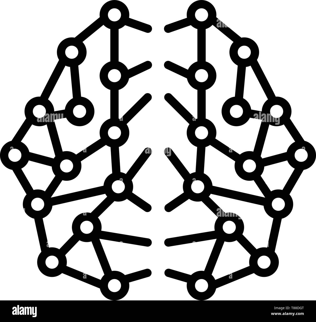 Ai brain network icon, outline style Stock Vector Image & Art - Alamy