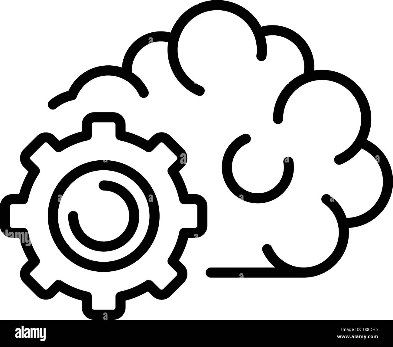 Gear ai technology icon, outline style Stock Vector Image & Art - Alamy