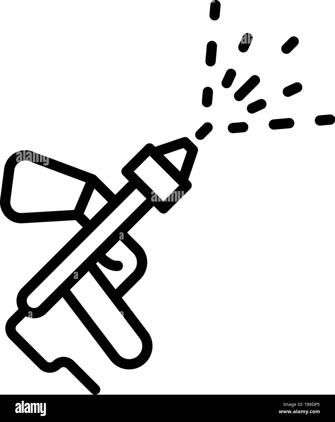Mite spray icon, outline style Stock Vector