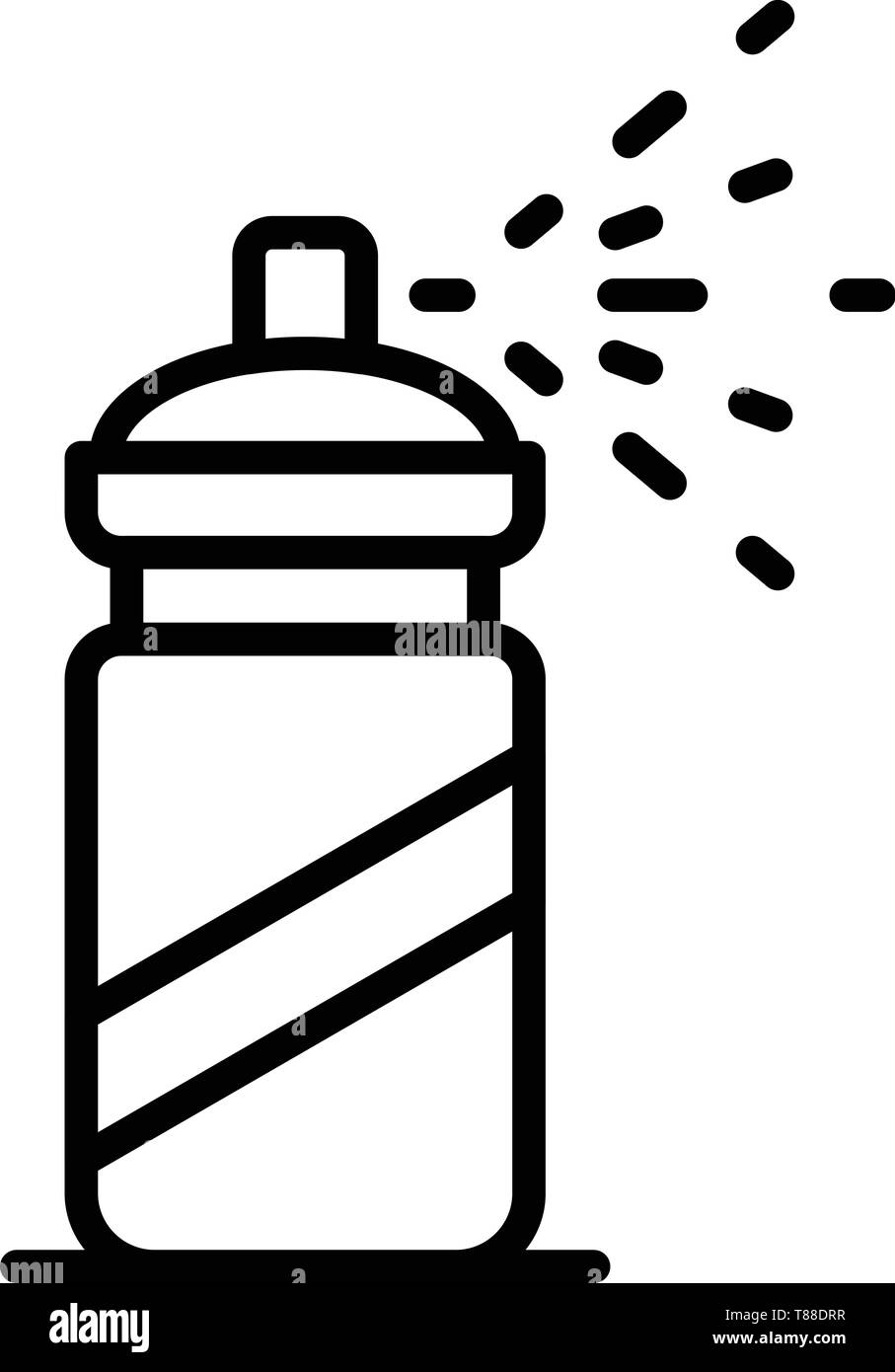 Mite spray bottle icon, outline style Stock Vector
