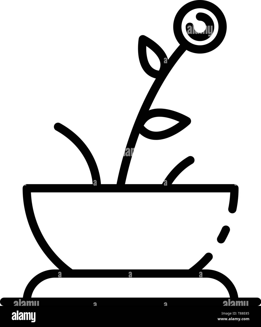 Flower house pot icon, outline style Stock Vector Image & Art - Alamy