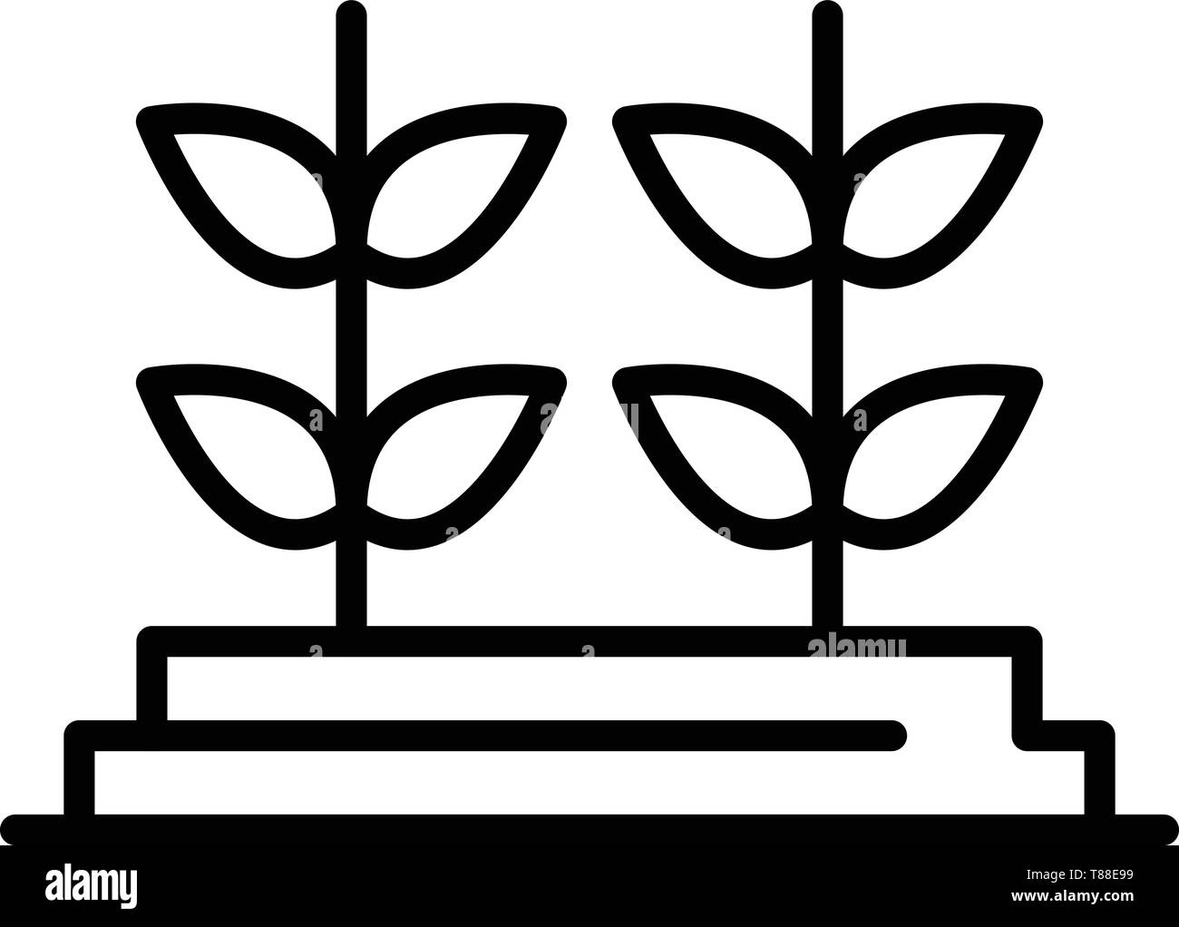 Genetically modified plants icon, outline style Stock Vector Image ...