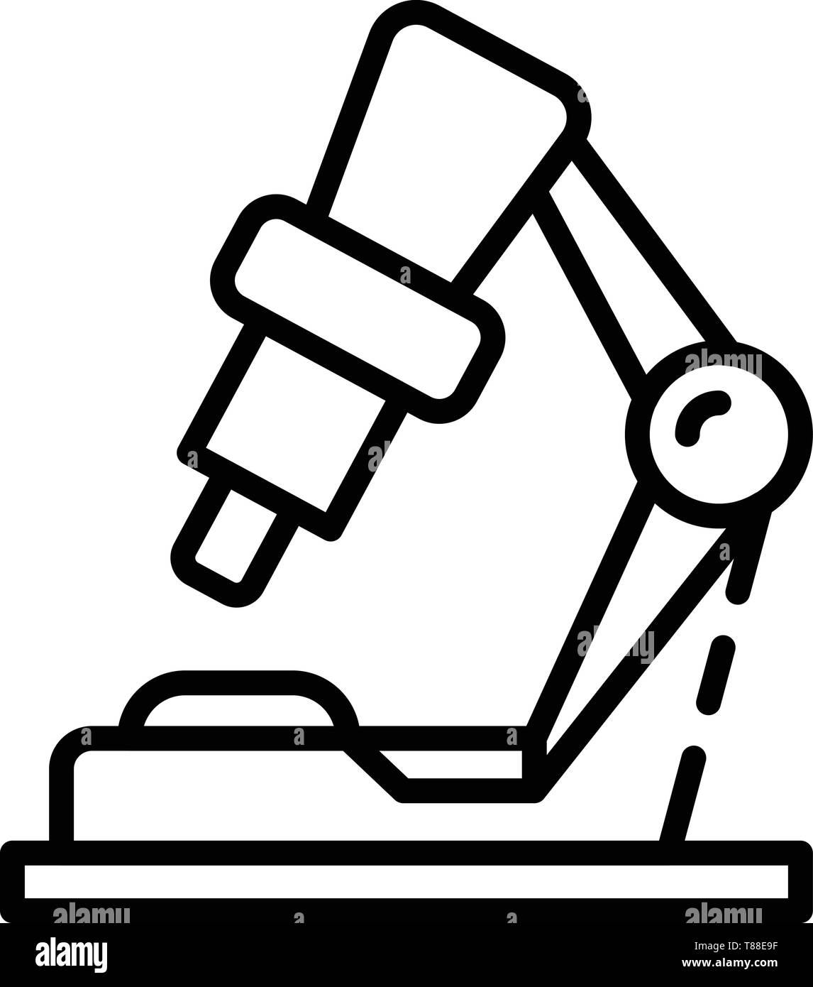 Laboratory microscope icon, outline style Stock Vector Image & Art - Alamy