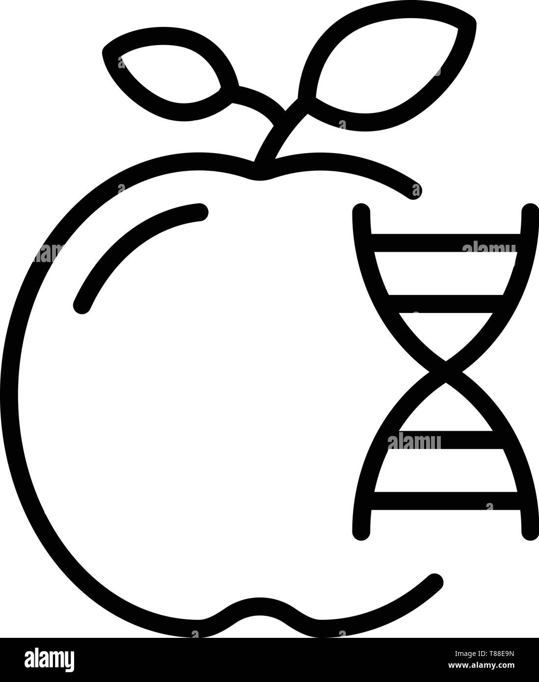 Genetically modified fruits icon, outline style Stock Vector Image ...