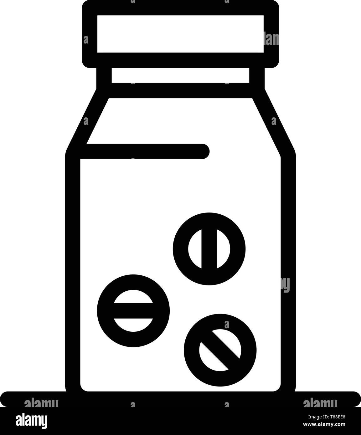 Pill bottle icon, outline style Stock Vector Image &amp; Art - Alamy