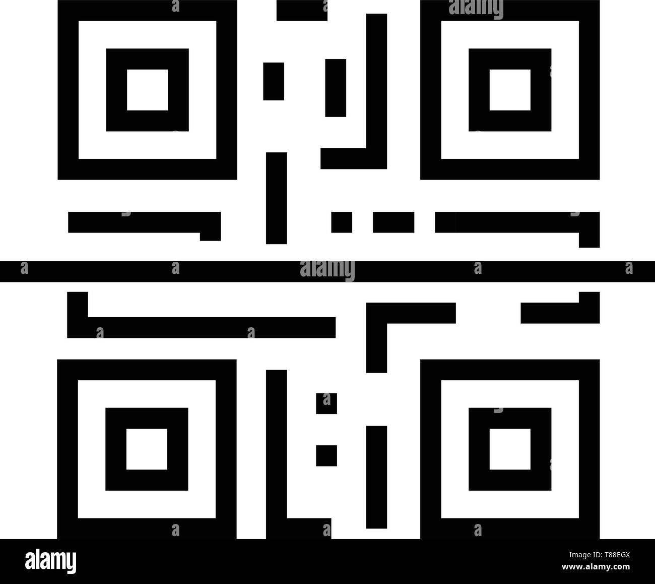 QR code scan icon, outline style Stock Vector Image & Art - Alamy