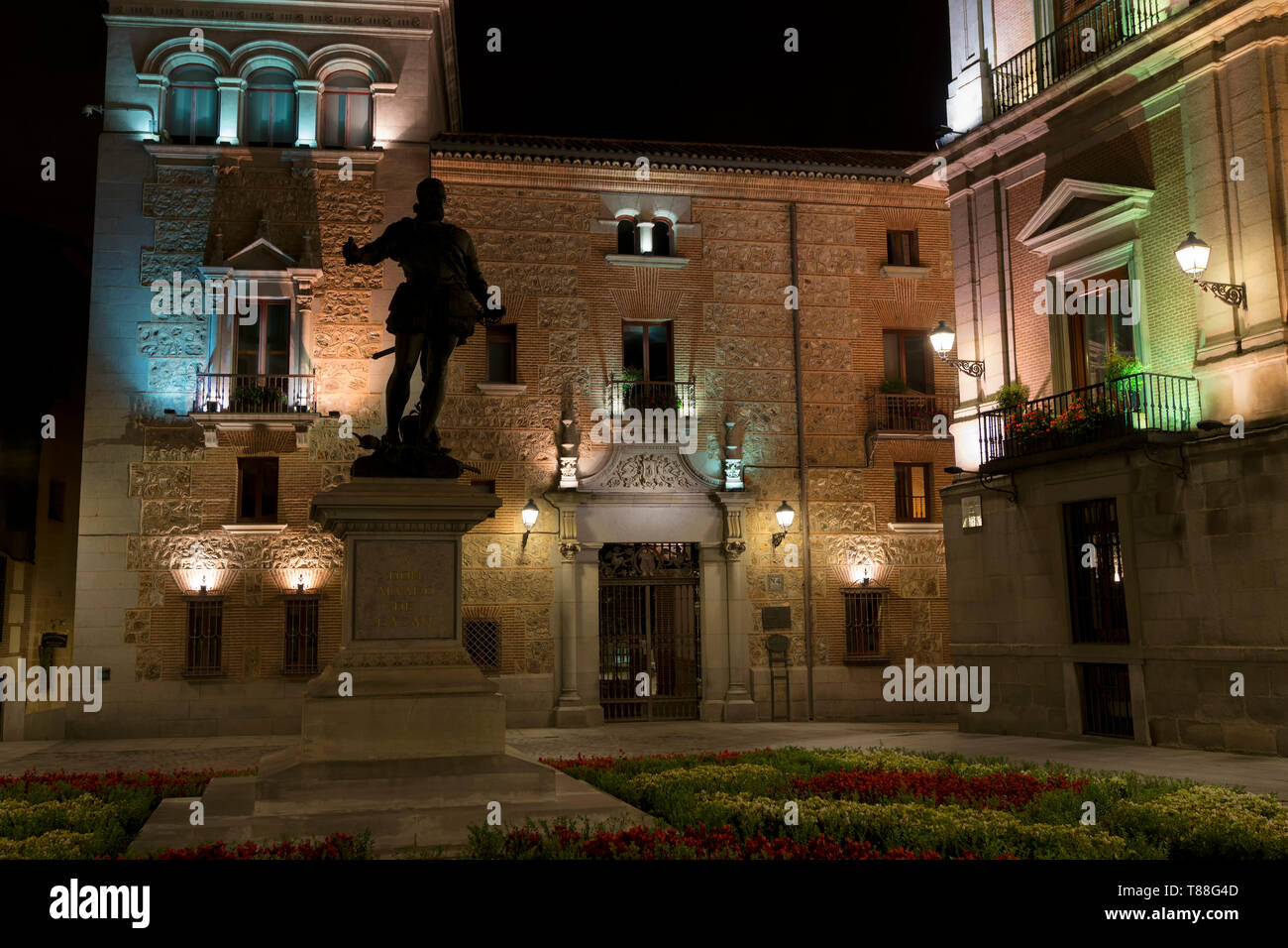 The Casa Cisneros (the oldest building in Madrid) at Plaza de la Villa. Madrid, Spain Stock Photo