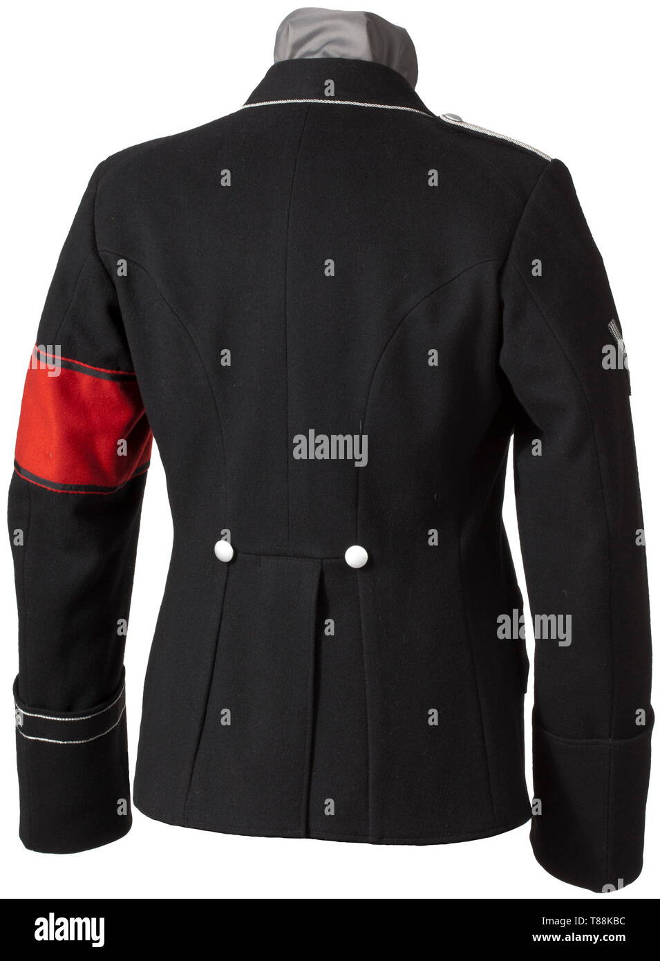Coat with patch on left arm sales