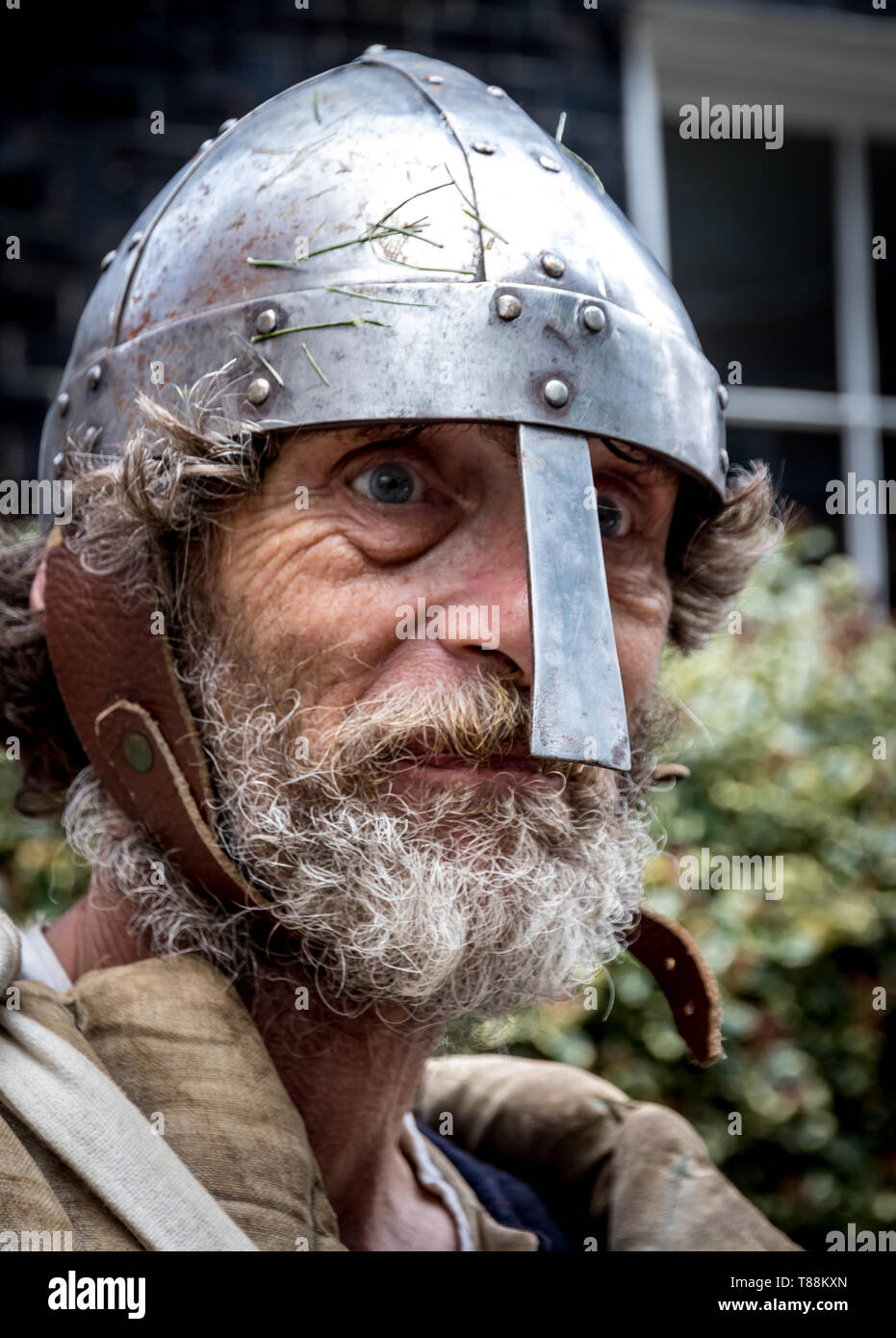 Lewes, East Sussex, UK. 11th May 2019. Historical societies re-enact the Battle of Lewes of 1264 over this action packed Weekend. Those taking part commemorate the defeat of King Henry III by the Barons led by Simon de Montfort. Stock Photo