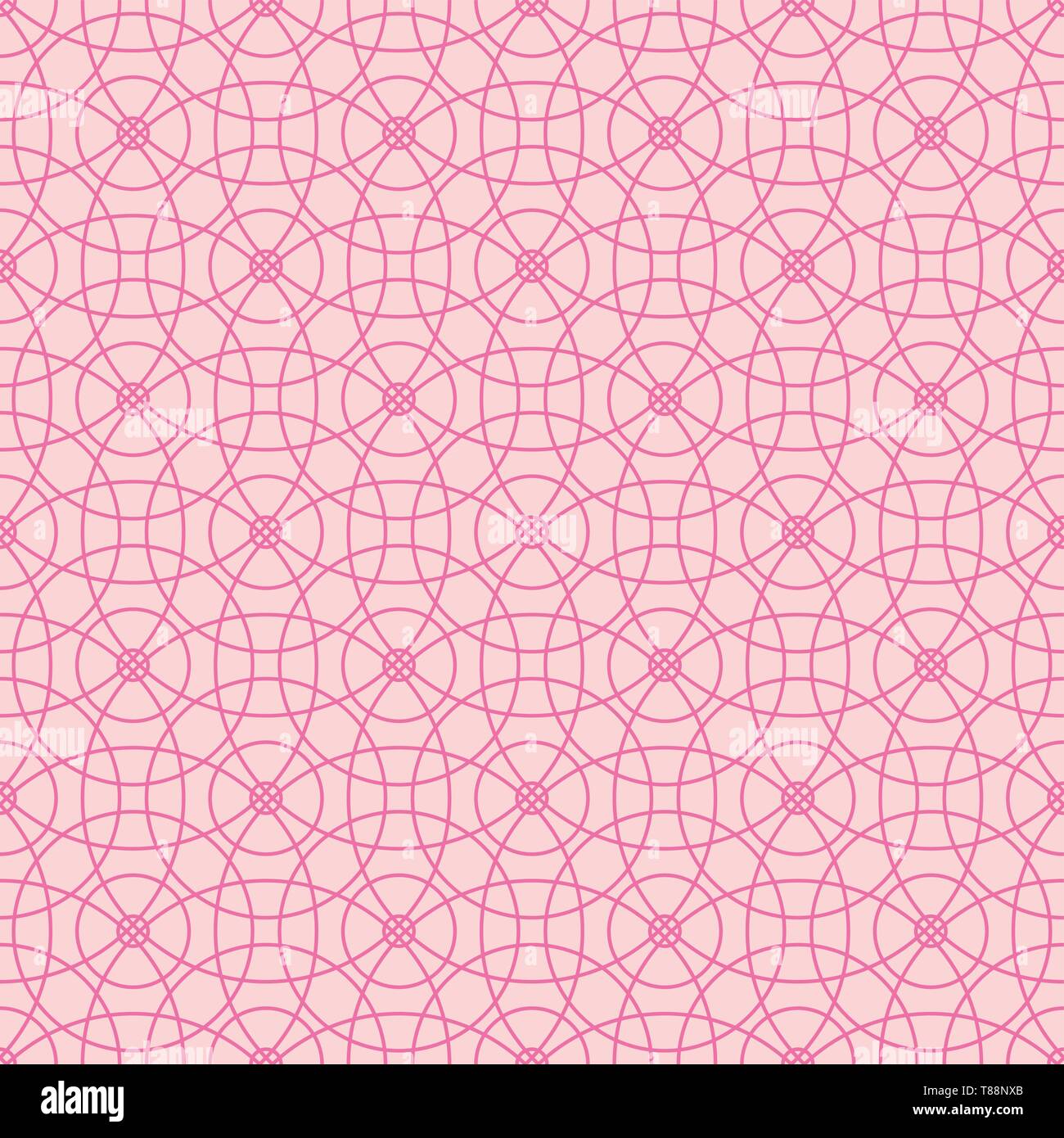 Seamless pattern of abstract pink circles on a light pink background ...