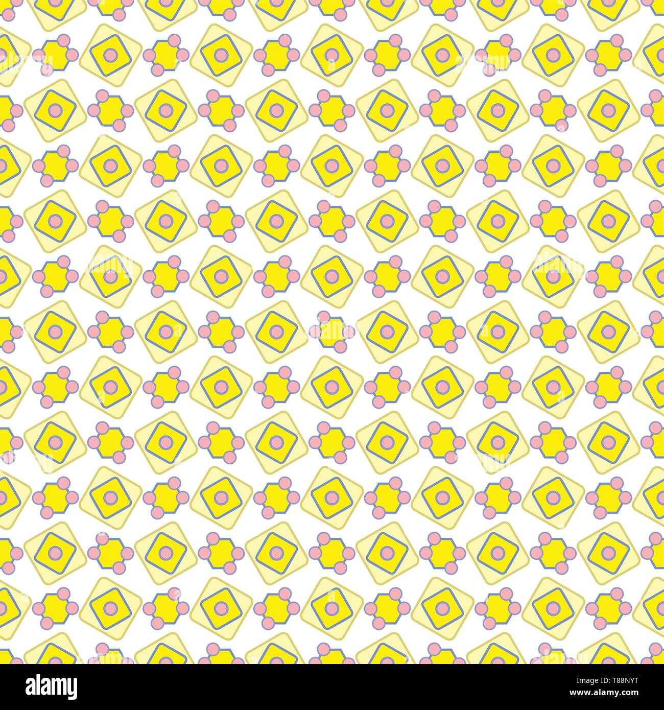 Seamless abstract pastel blue geometric shapes on a white background for fabrics, wallpapers, tablecloths, prints and designs. The EPS file (vector) h Stock Vector