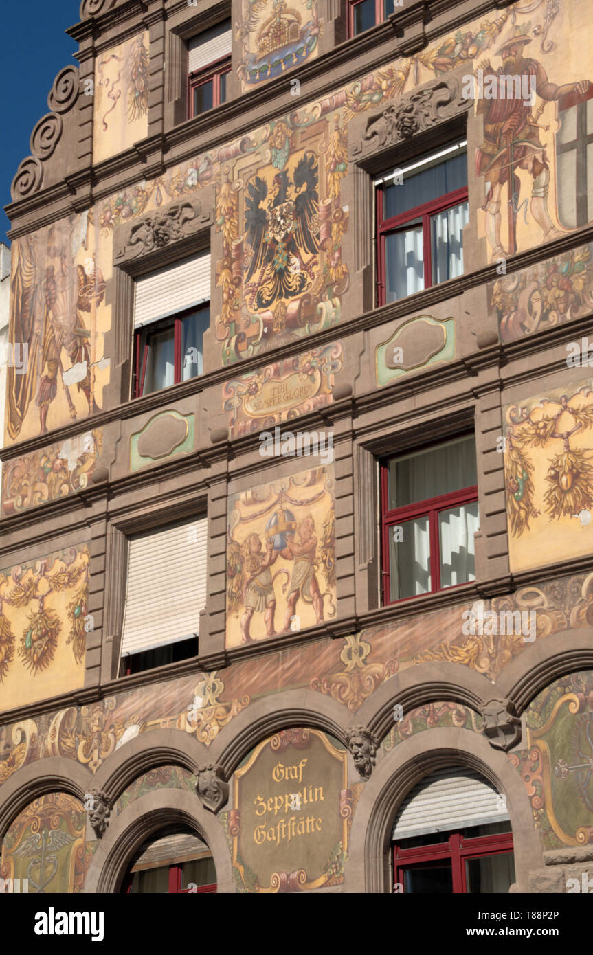 Detail Of The Exterior Of Hotel Graf Zeppelin In Constance Germany Stock Photo Alamy