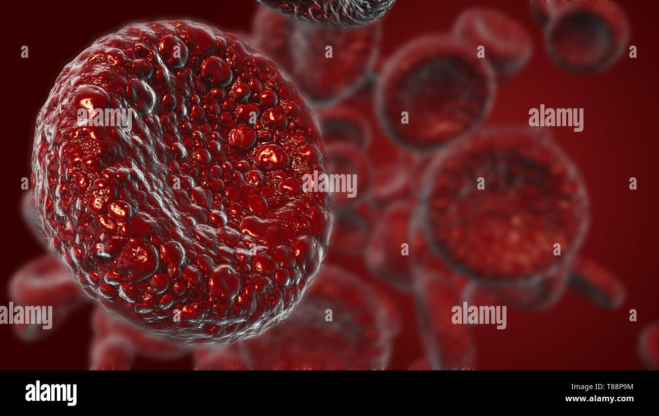 Red blood cells Use as a medical illustration is a 3d image and the ...