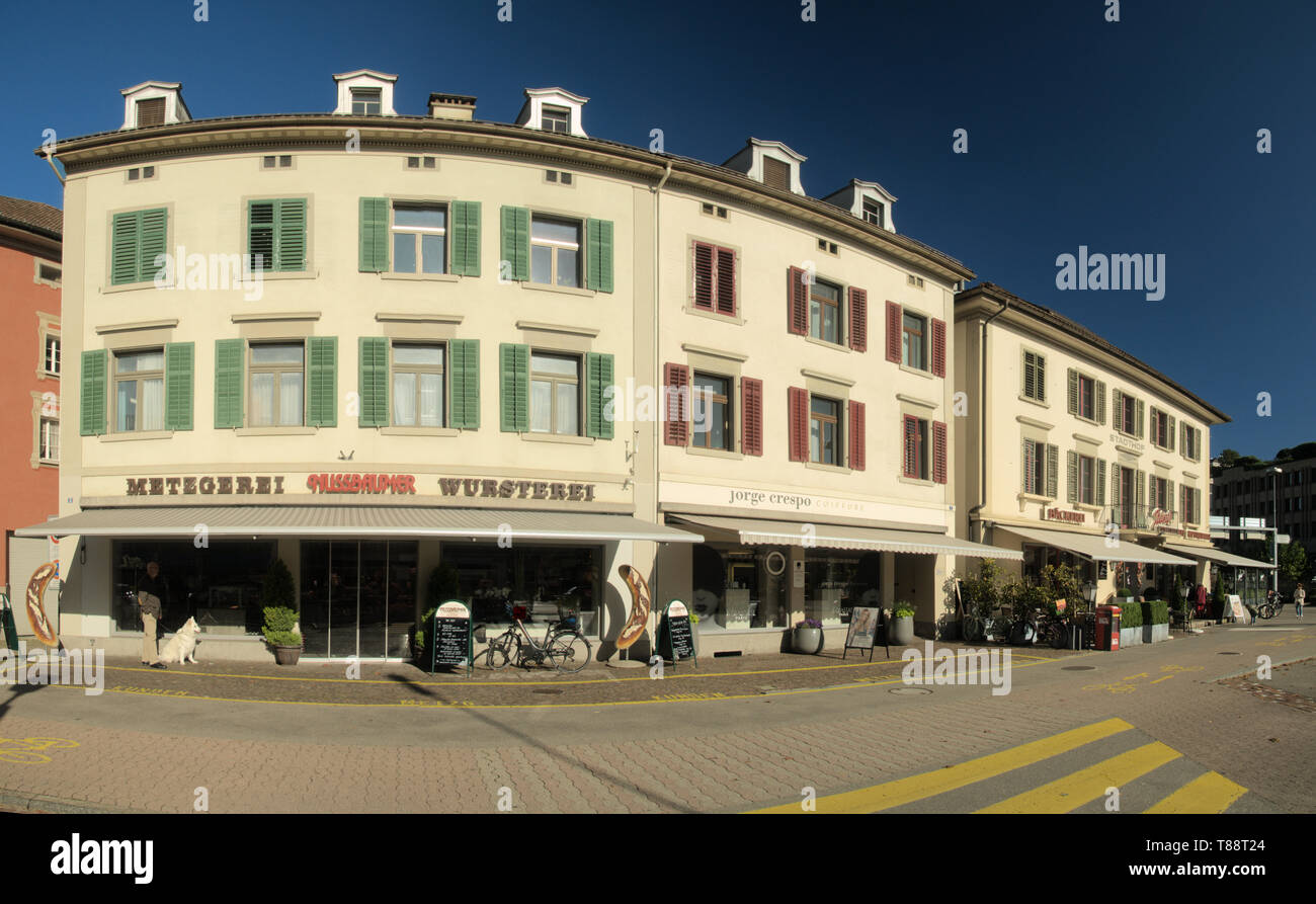 Street view of Rapperswil on Lake Zurich Stock Photo - Alamy