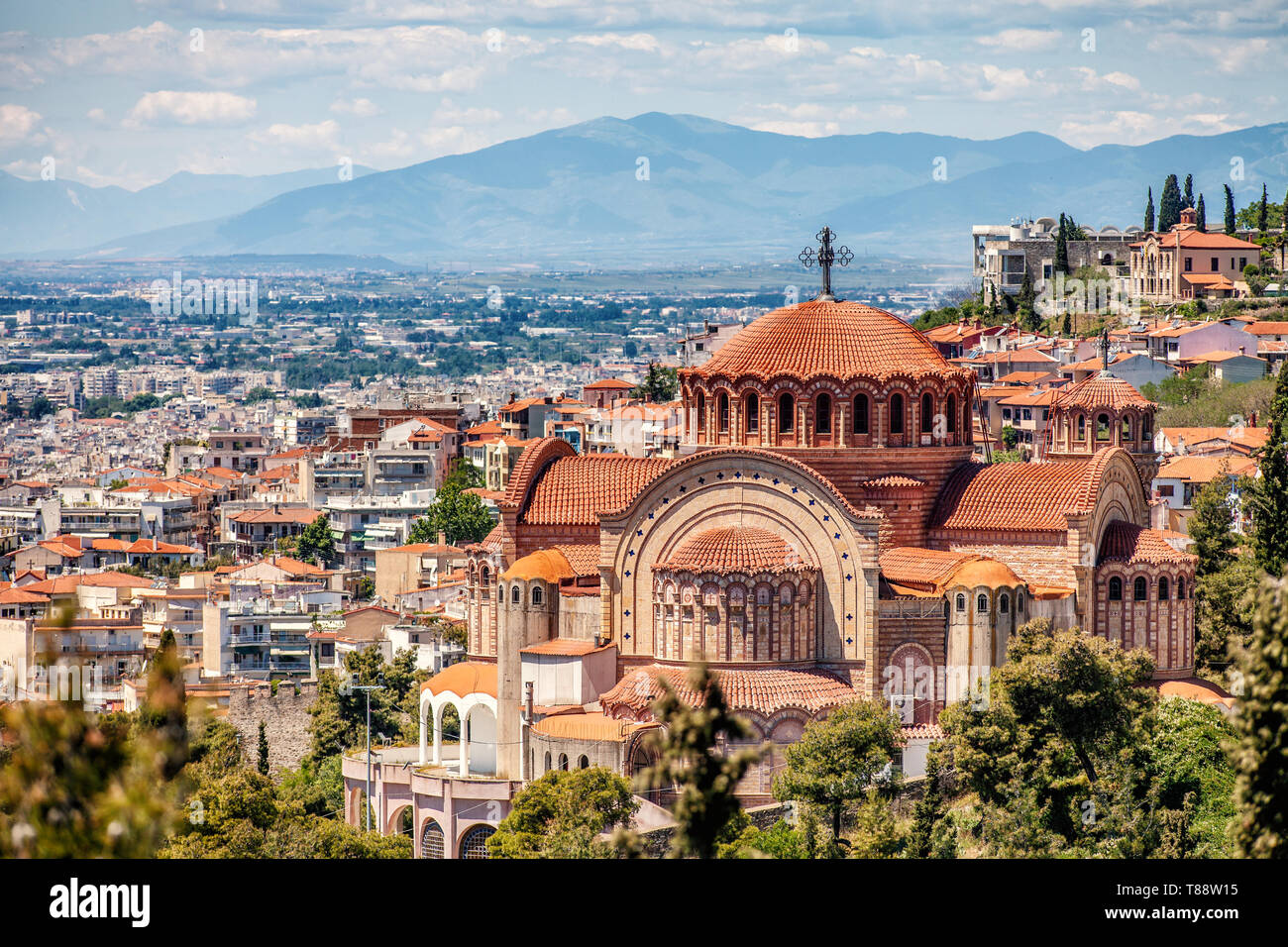 Saint Paul Church, Panoramic View, Thessaloniki city, Greece Stock Photo