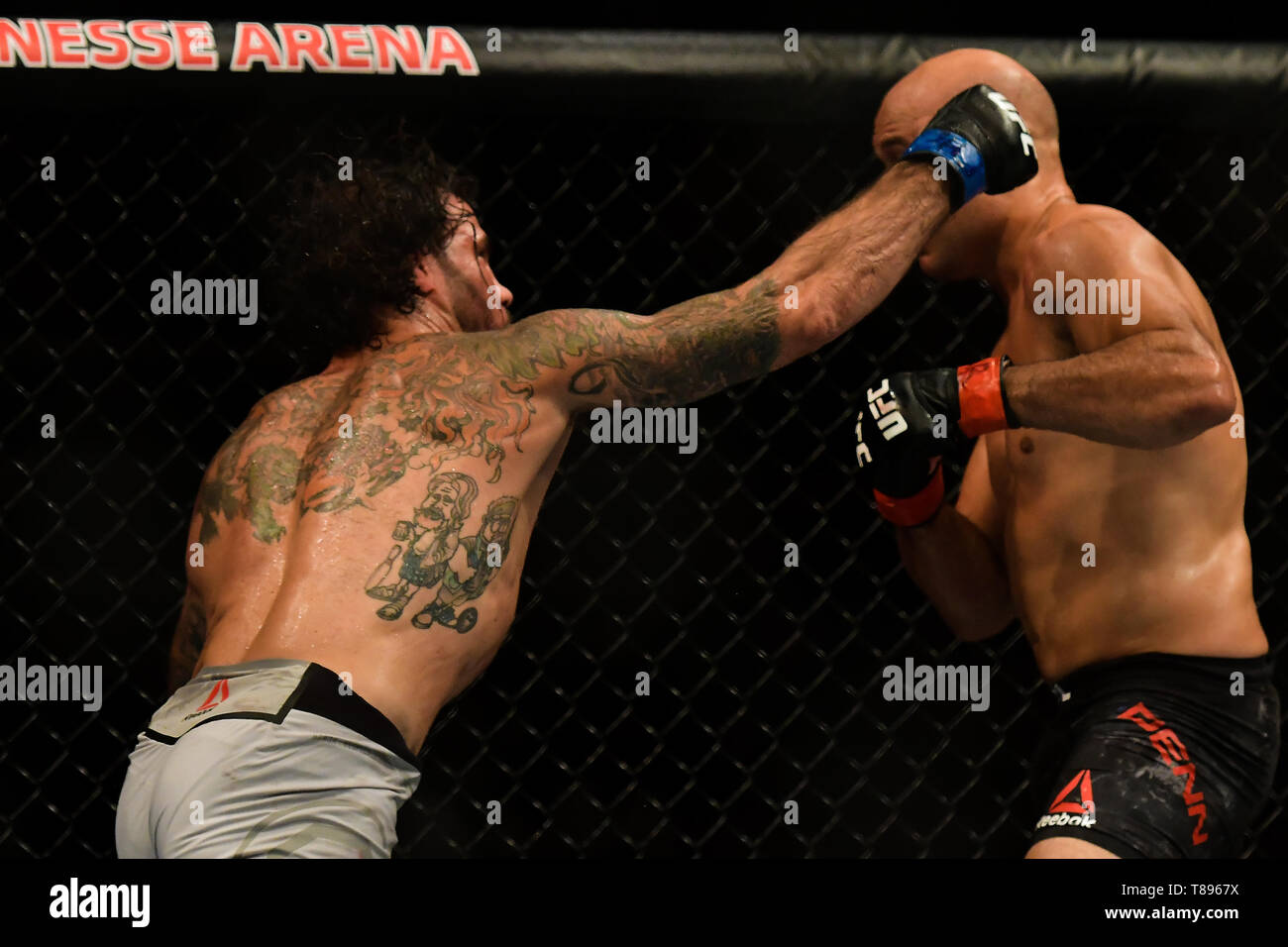 UFC 237: NAMAJUNAS vs. ANDRADE - Fighters BJPenn (red glove) and Clay Guida (blue glove) during UFC 237 preliminary card fight at Jeunesse Arena, Rio de Janeiro . Photo: Thiago Ribeiro / AGIF Stock Photo