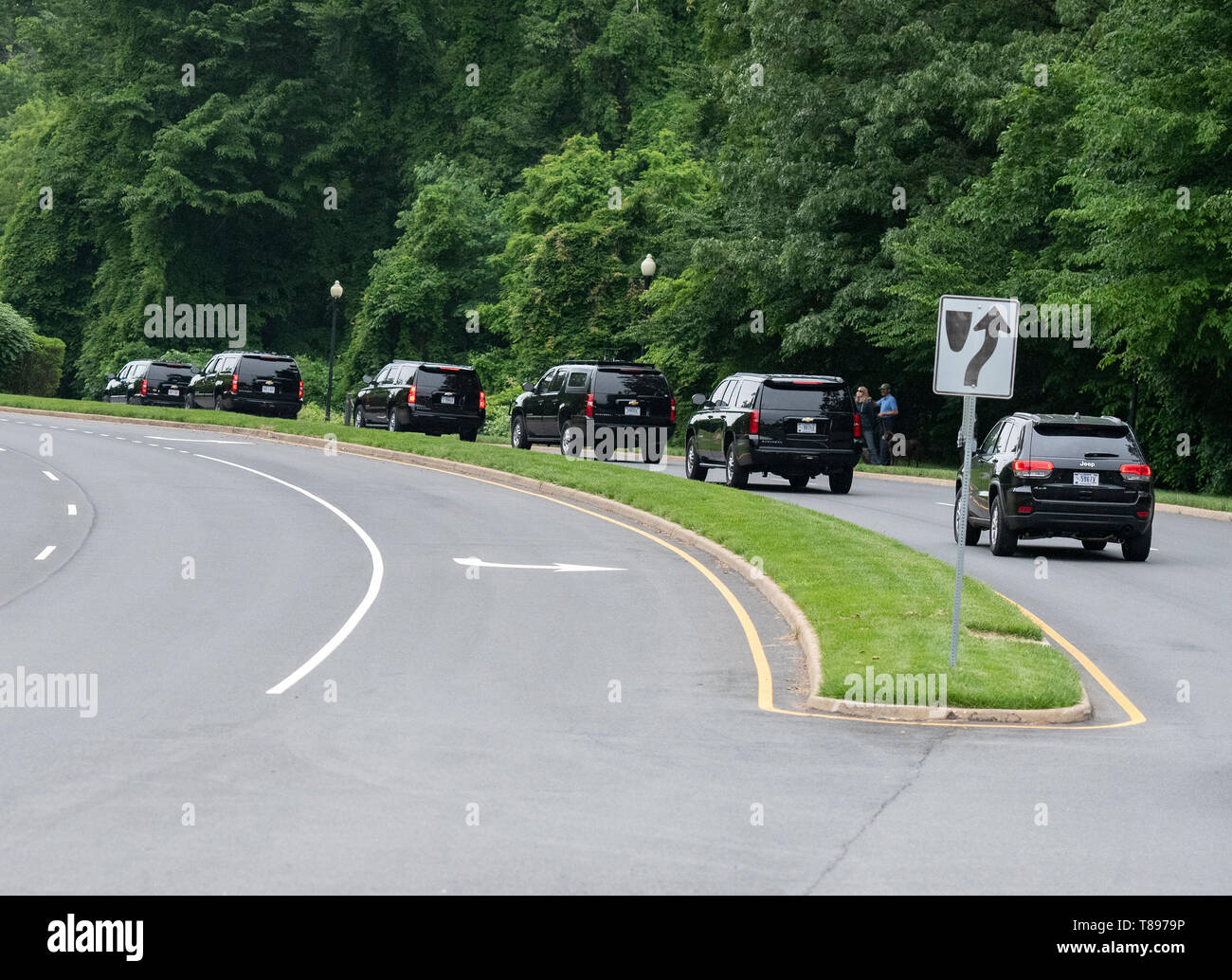 The Motorcade Carrying United States President Donald J Trump