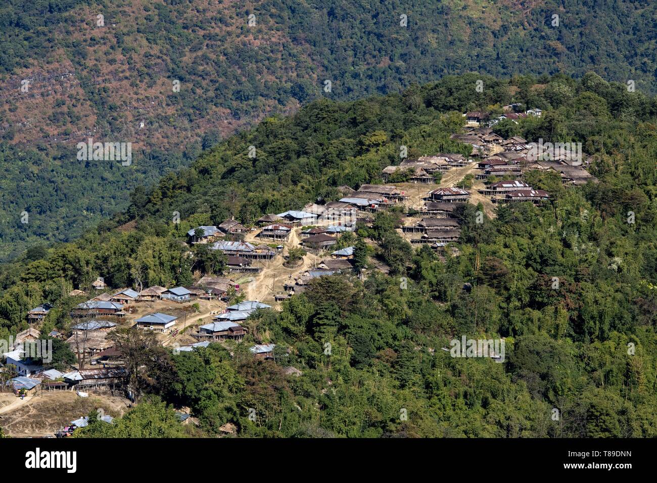 India, Arunachal Pradesh, Lazu village, Olo tribe Stock Photo
