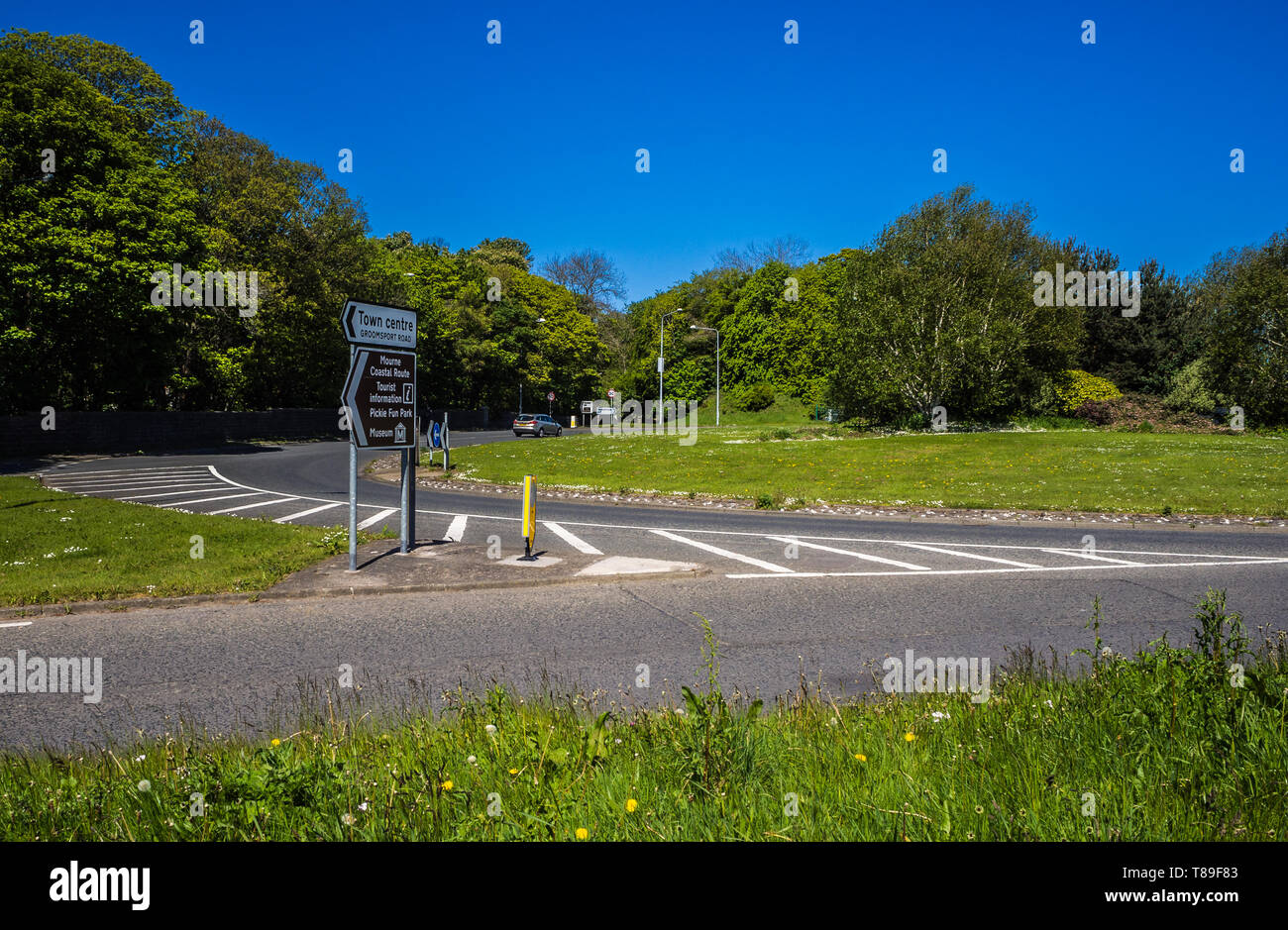 Groomsport Roundabout Stock Photo