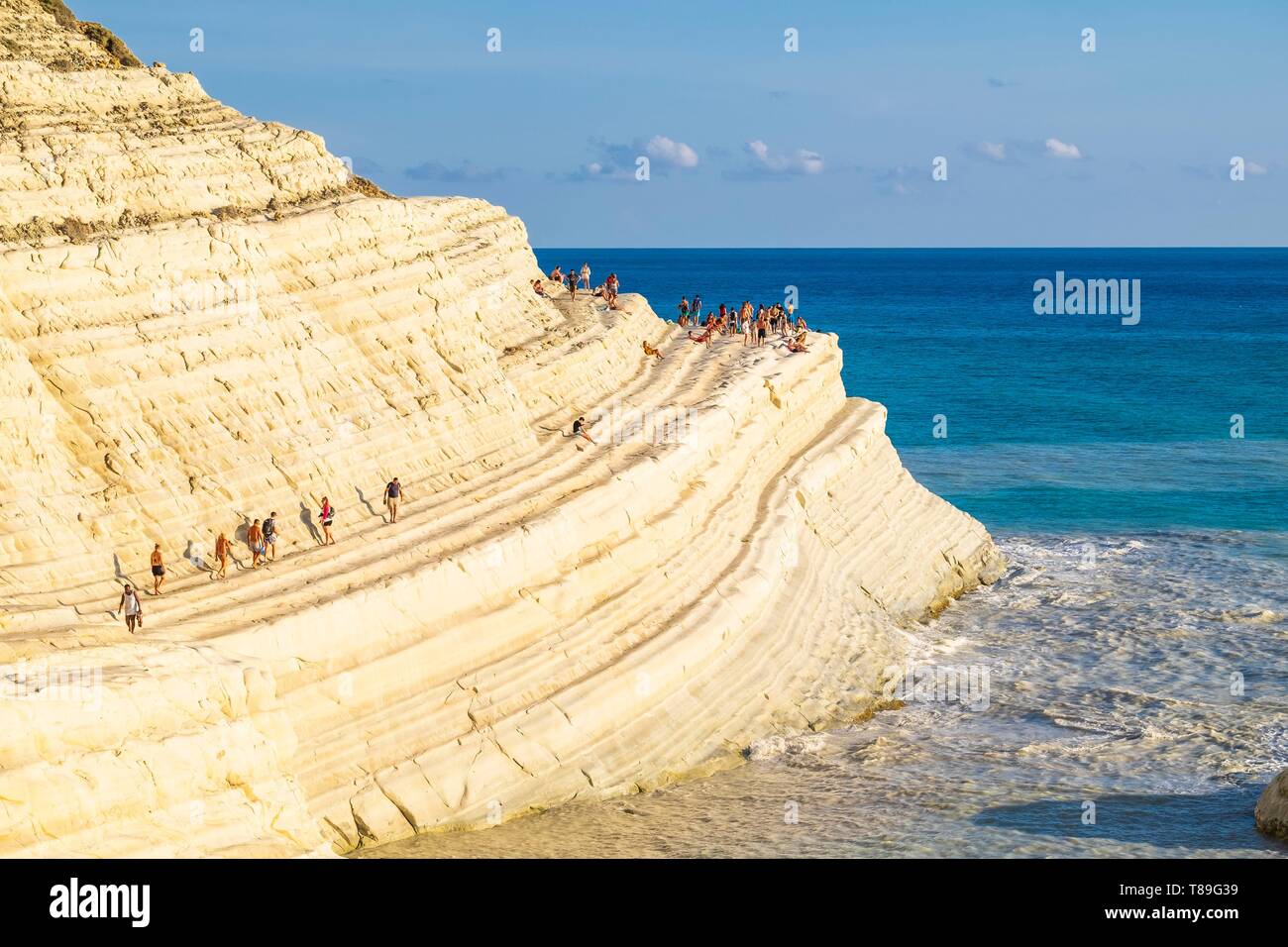 Realmonte Italy, Sicily, Realmonte, Scala dei Turchi, tourist site where the ...