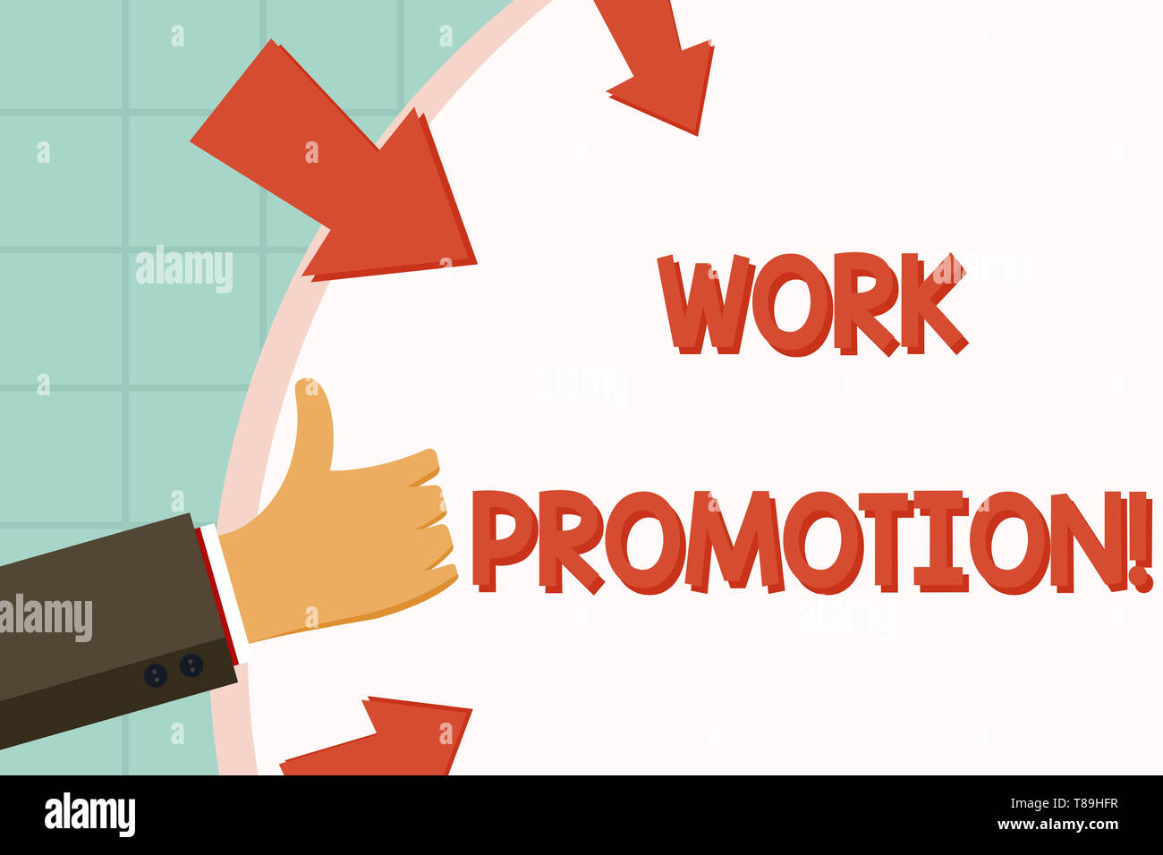 Text sign showing Work Promotion. Business photo showcasing advancement ...
