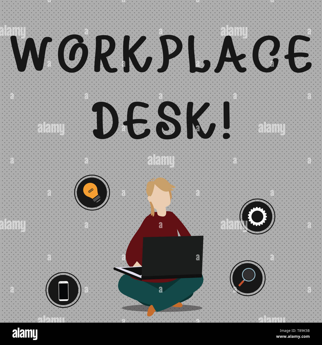 Conceptual Hand Writing Showing Workplace Desk Concept Meaning A