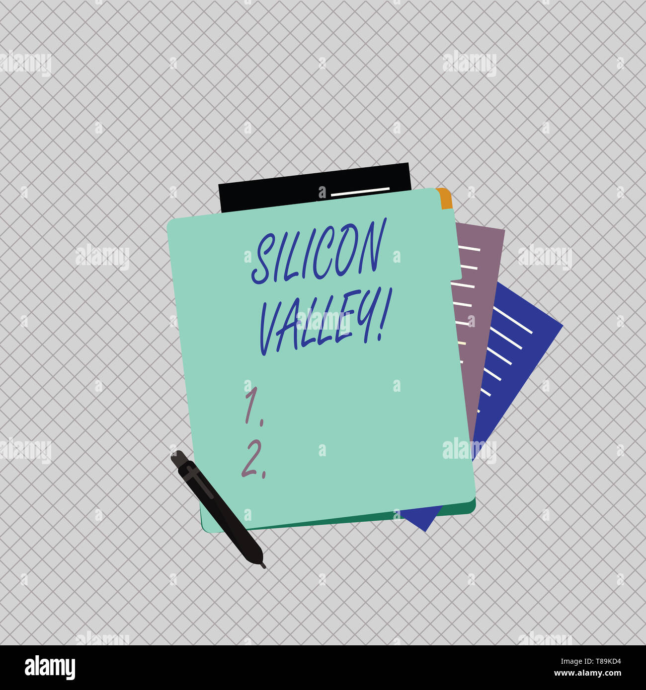 Conceptual hand writing showing Silicon Valley. Concept meaning home to  analysisy startup and global technology companies Lined Paper Stationery  Partl Stock Photo - Alamy