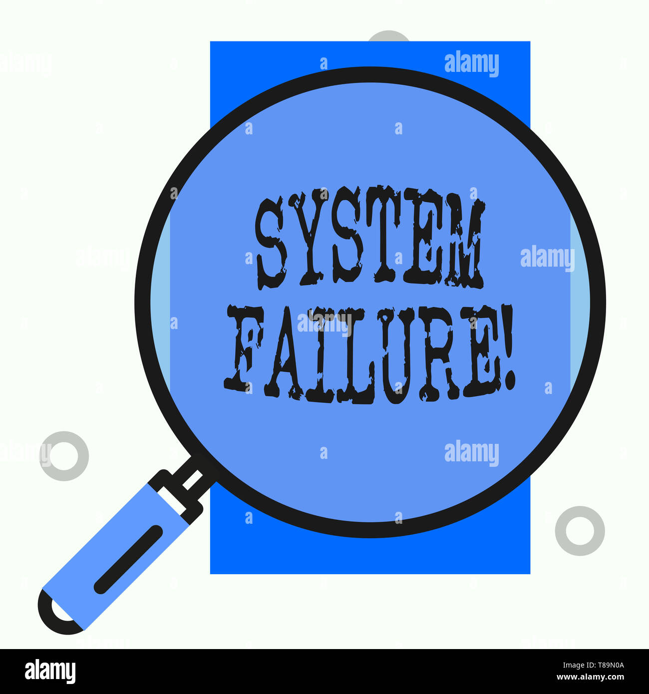 Text sign showing System Failure. Business photo showcasing Occur