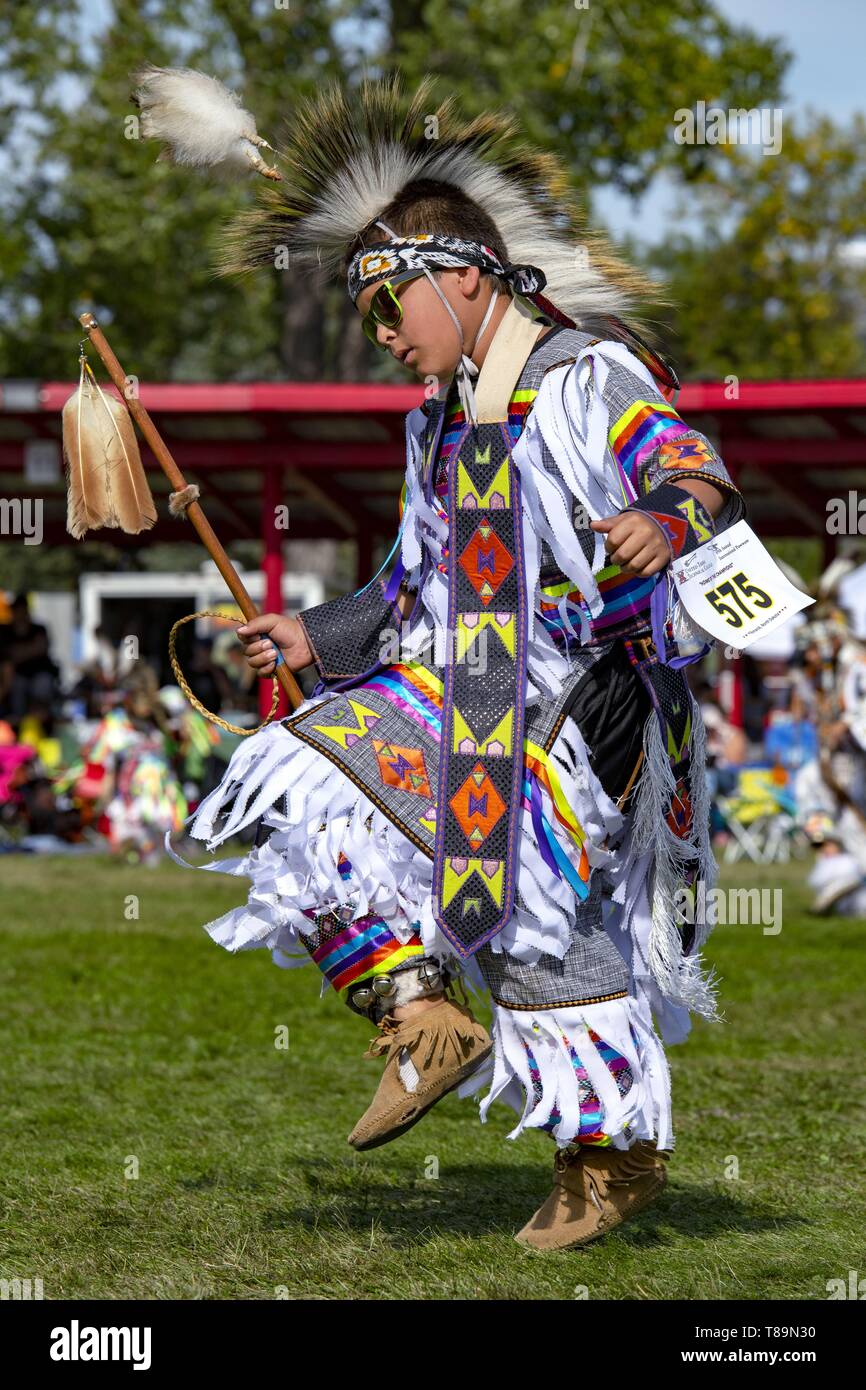 United States, North Dakota, Bismarck, annual intertribal powwow Stock