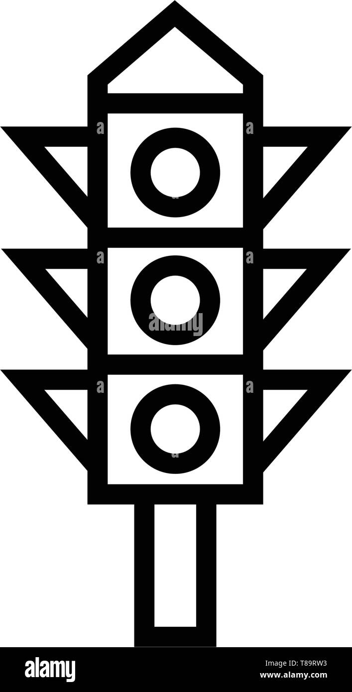 Traffic Light icon- vector sign symbol. Stock Vector