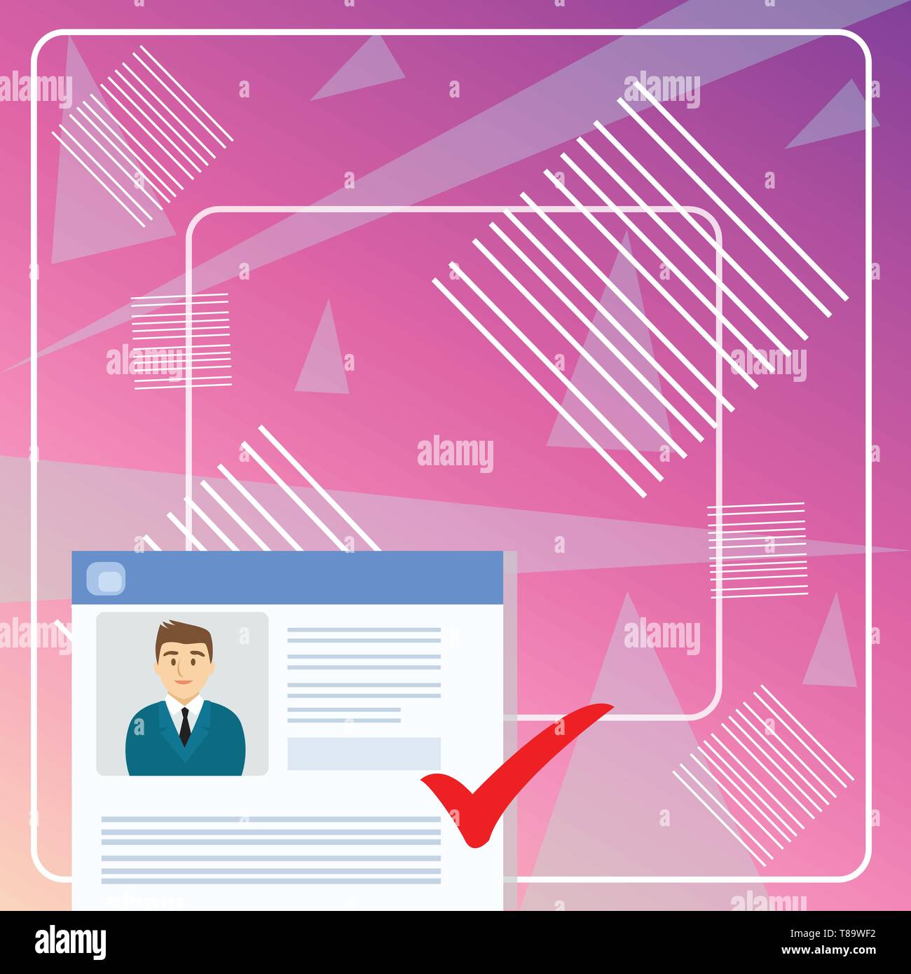 Curriculum Vitae Resume of Young - Curriculum Vitae Resume Of Young Male Candidate Marked By Colored Checkmark Copy Space Design Empty Template Text For Ad Promotion Poster Flyer We T89WF2 