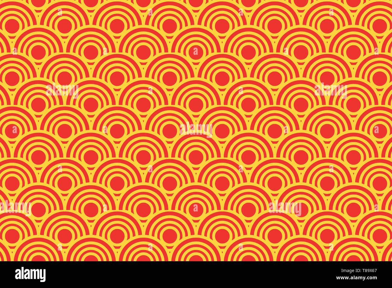 Abstract seamless repeat design half circles peeping out from each ...