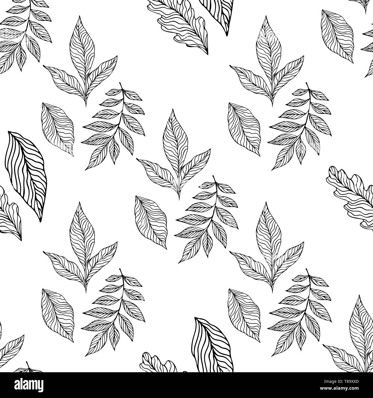 Seamless Leaves Pattern Design For Banner Poster Card Cover Invitation Placard Brochure Or Header Stock Photo Alamy