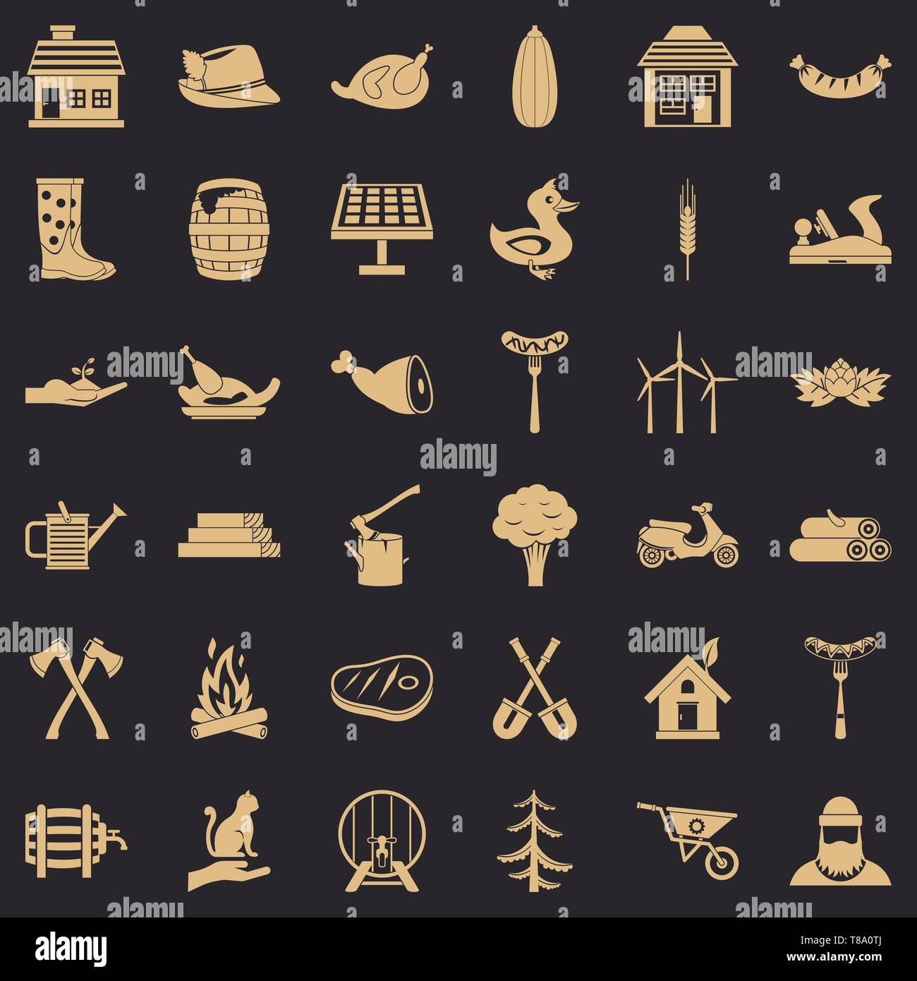 Bonfire icons set, simple style Stock Vector Image & Art - Alamy