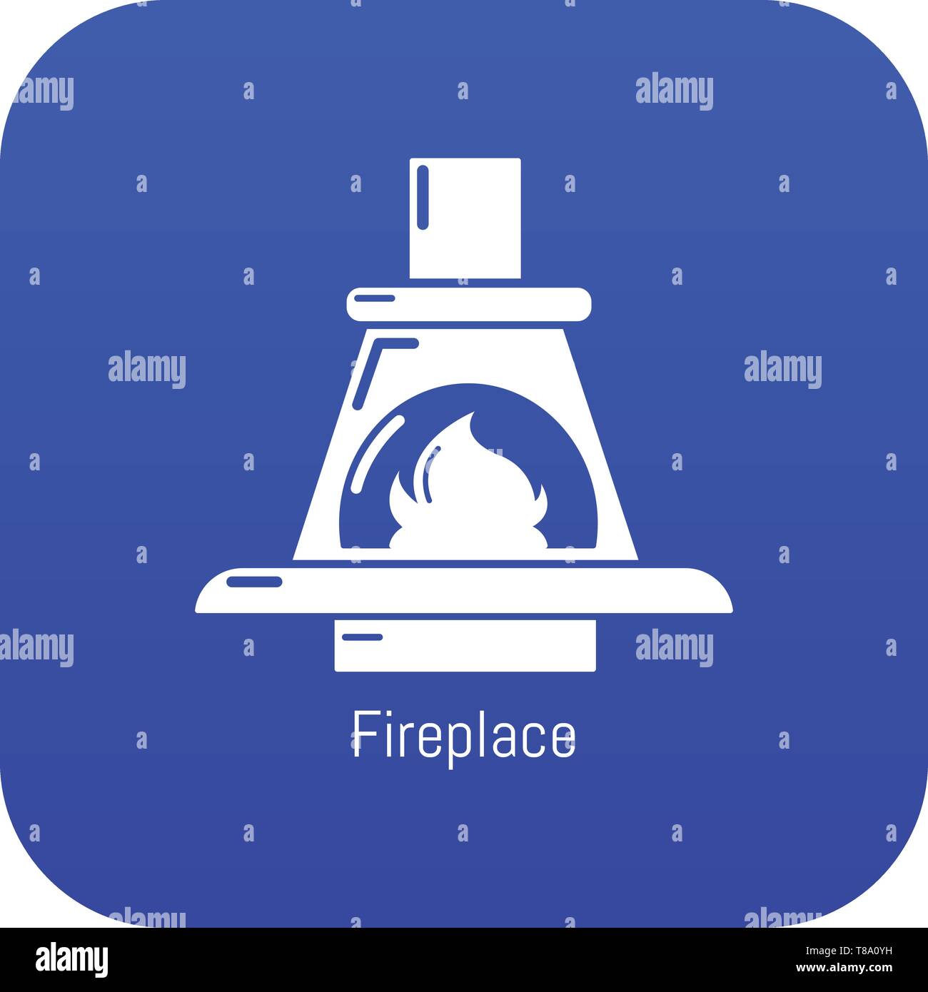 Fireplace icon blue vector Stock Vector Image & Art - Alamy