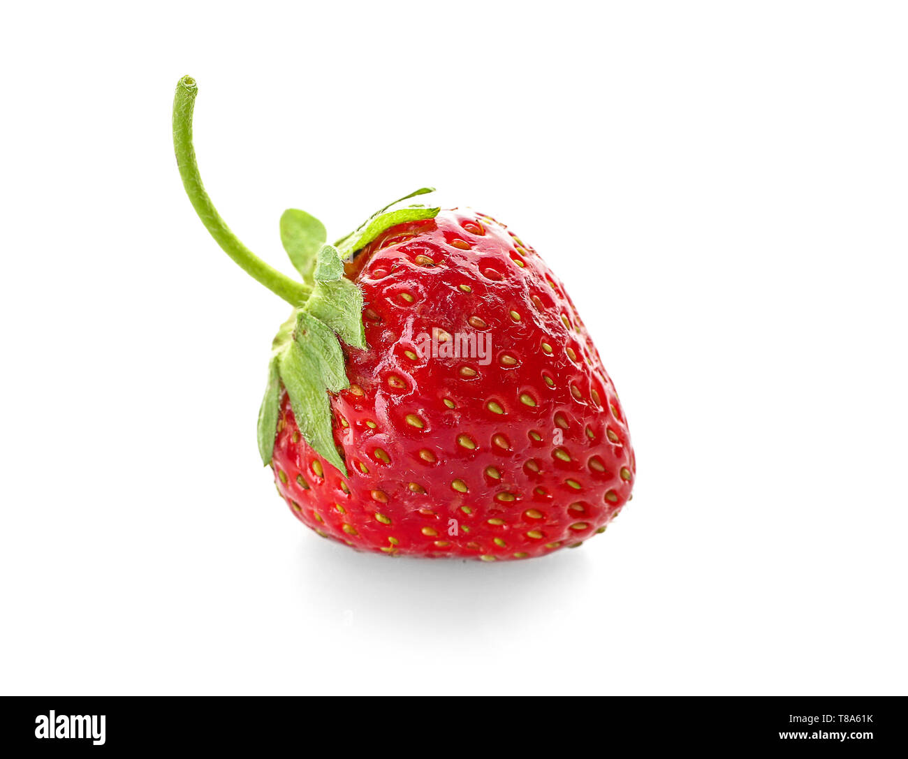 Sweet ripe strawberry on white background Stock Photo - Alamy