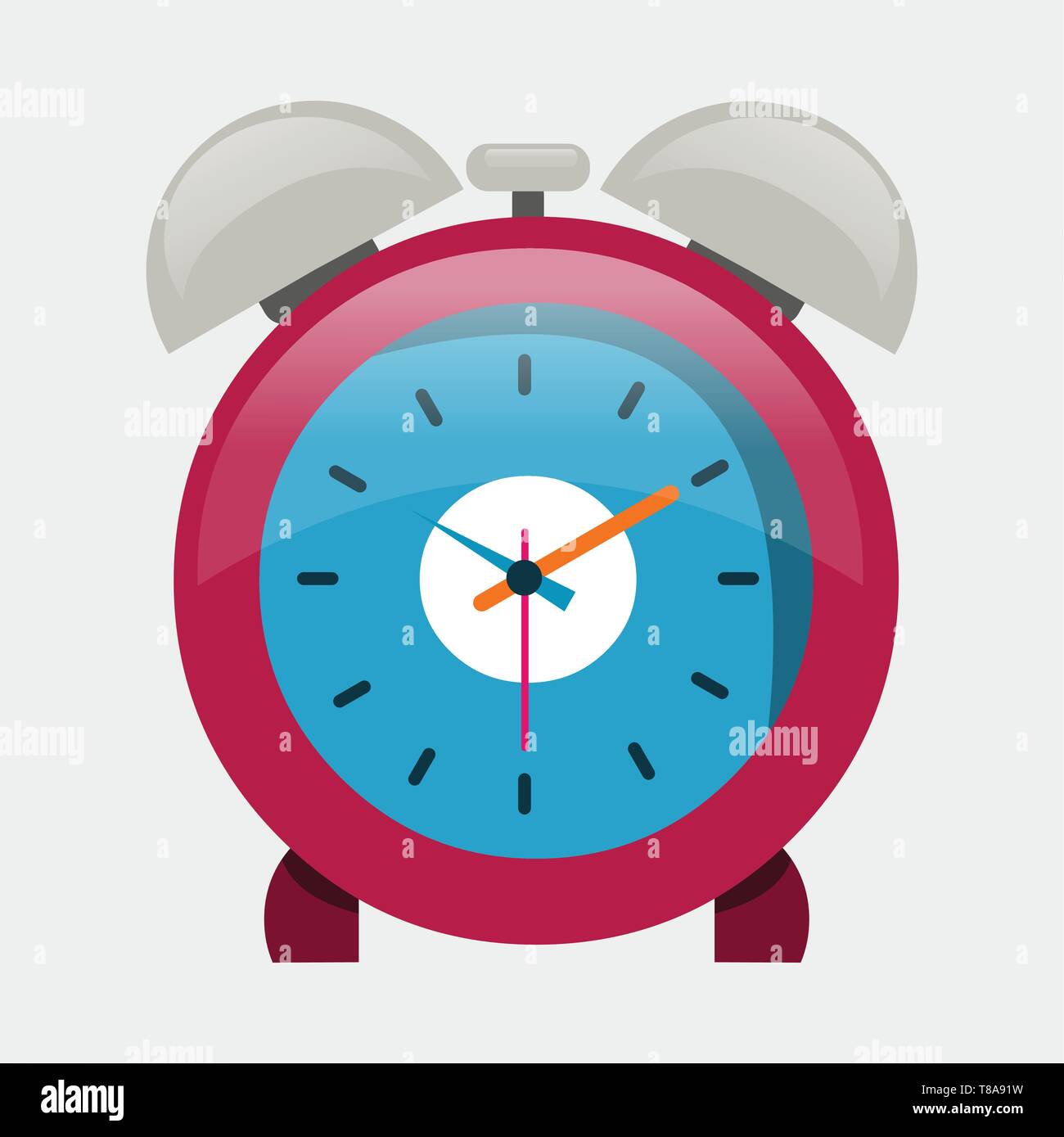 Vector illustration cartoon alarm clock hi-res stock photography and ...