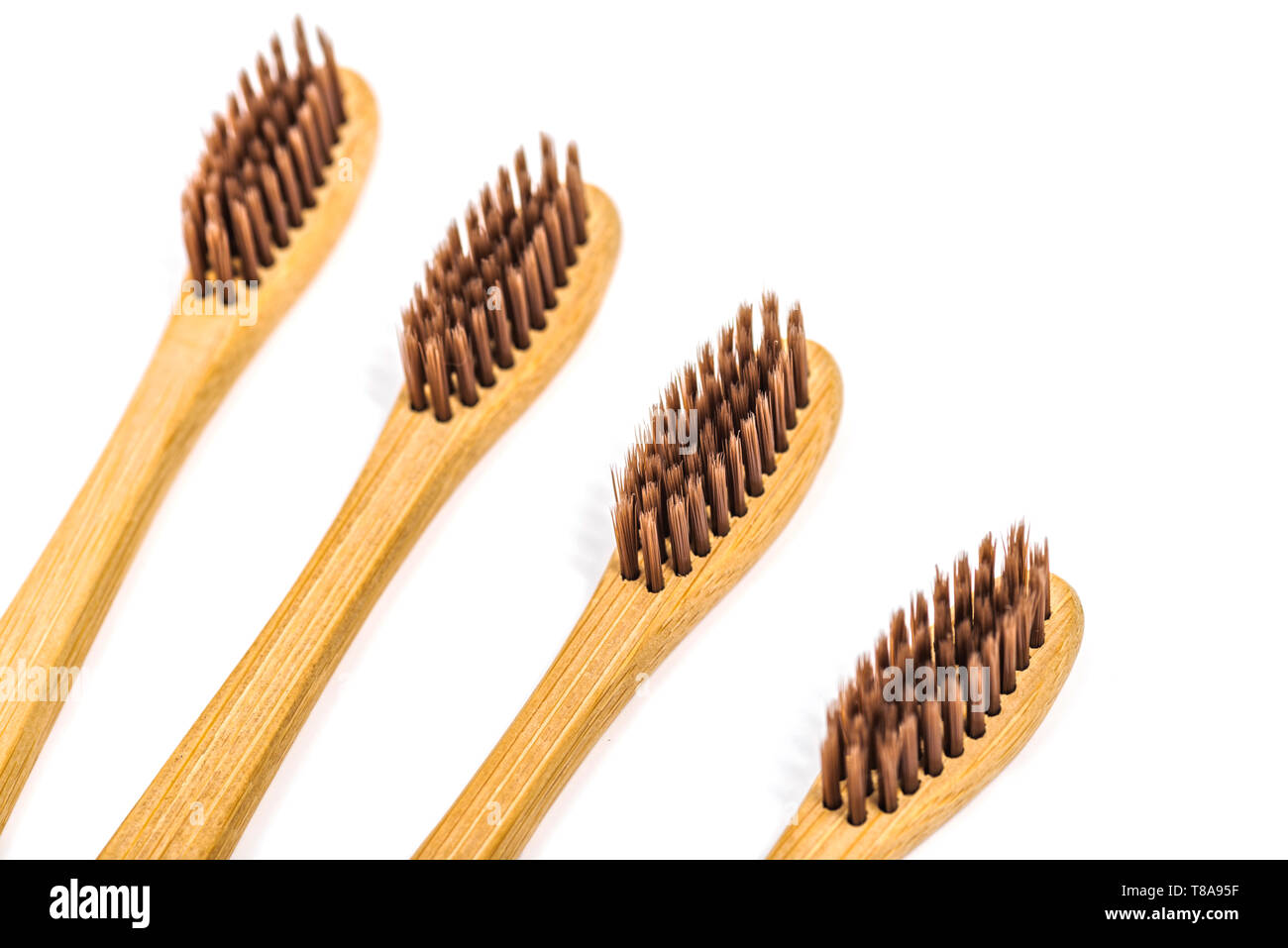 bamboo toothbrush isolated on the white background Stock Photo - Alamy
