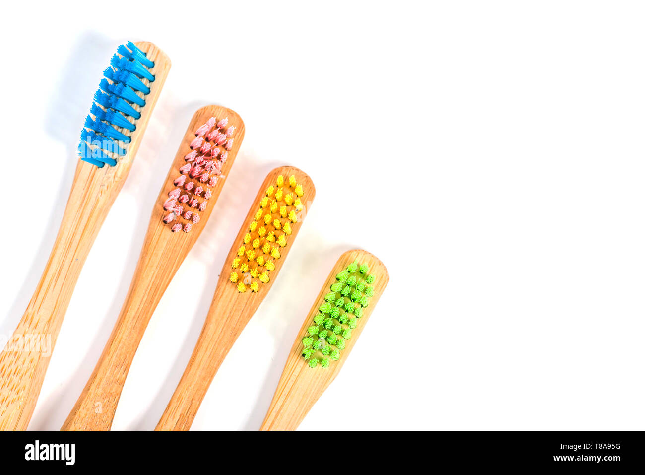 bamboo toothbrush isolated on the white background Stock Photo - Alamy