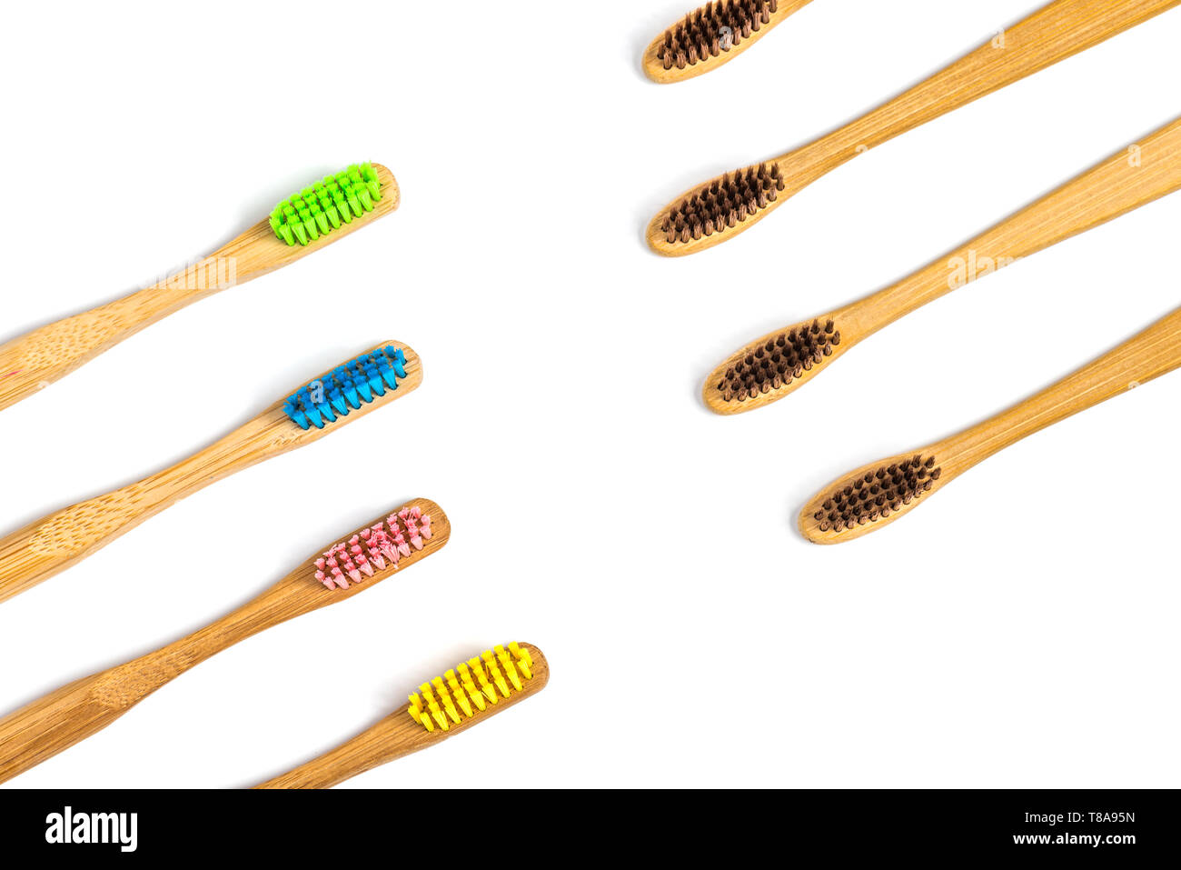 bamboo toothbrush isolated on the white background Stock Photo - Alamy