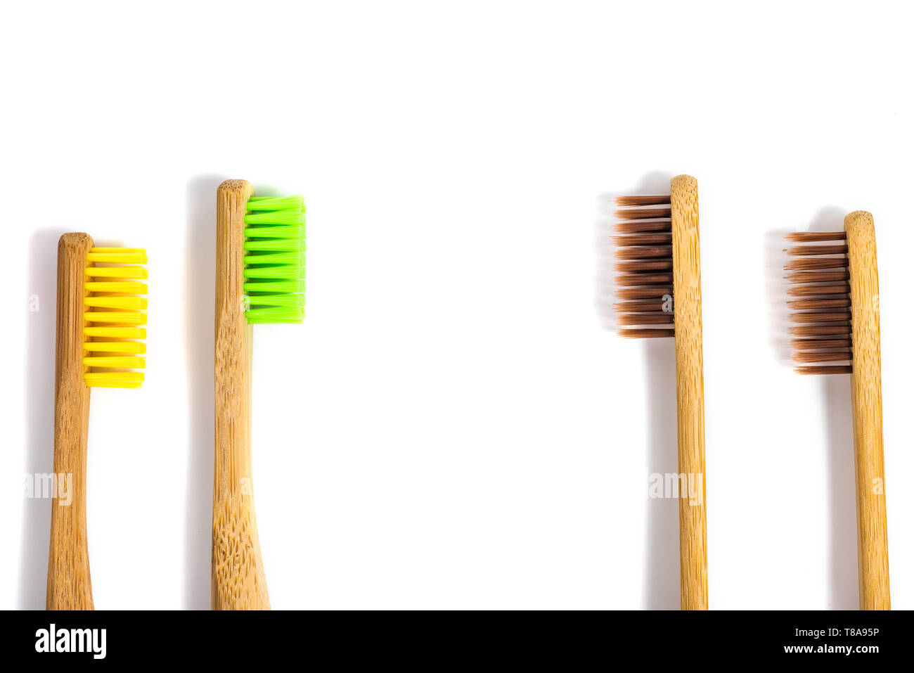 bamboo toothbrush isolated on the white background Stock Photo - Alamy