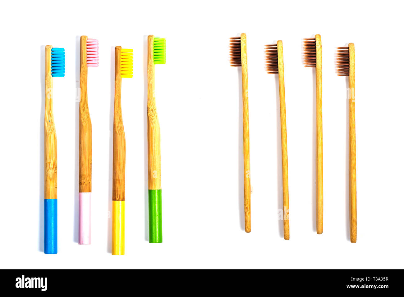 bamboo toothbrush isolated on the white background Stock Photo - Alamy