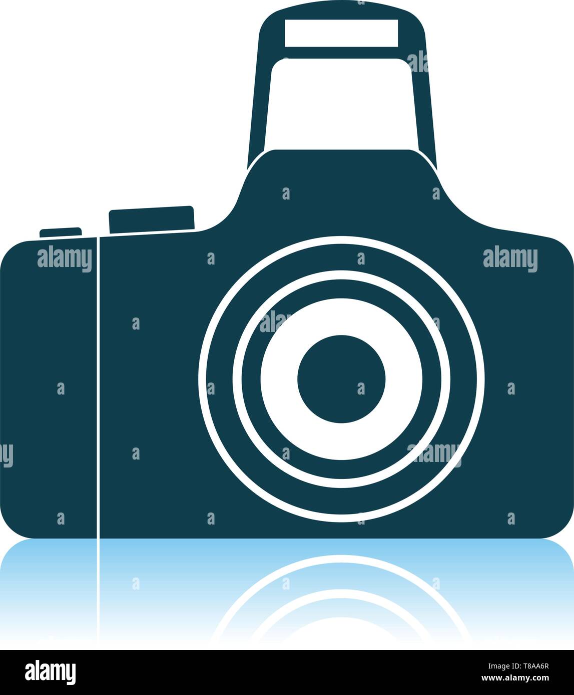 Icon Of Photo Camera. Shadow Reflection Design. Vector Illustration ...