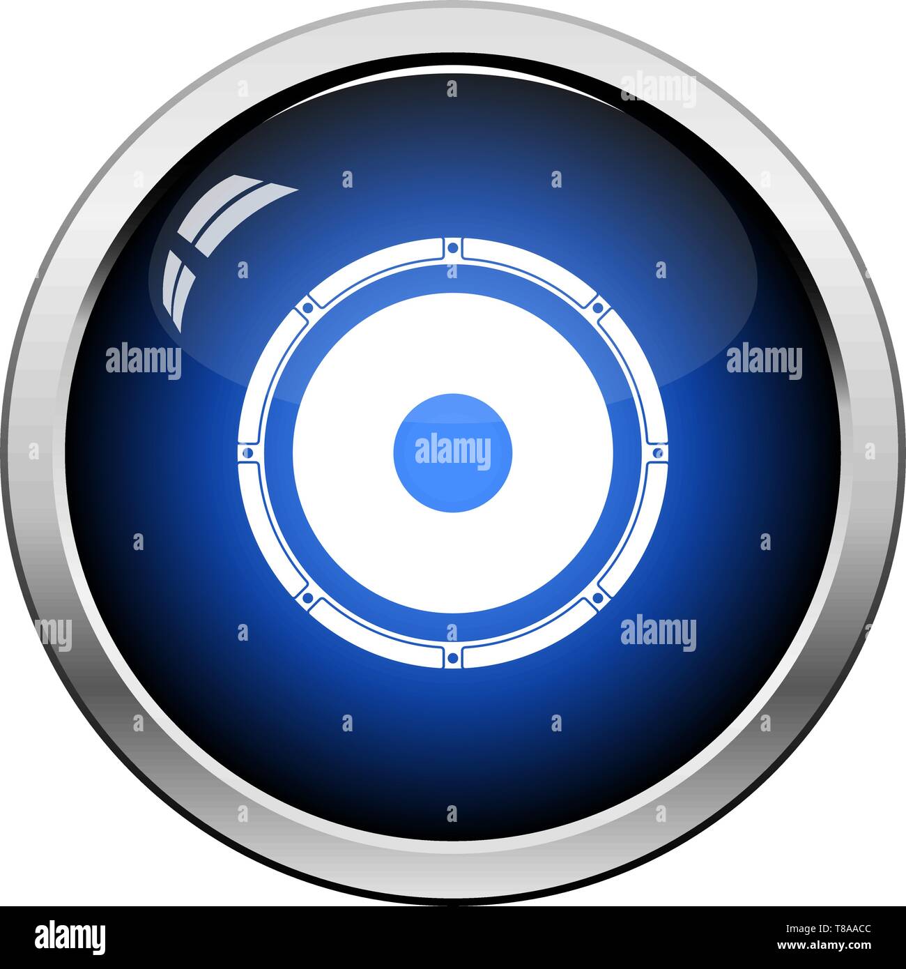 Loudspeaker Icon. Glossy Button Design. Vector Illustration Stock ...