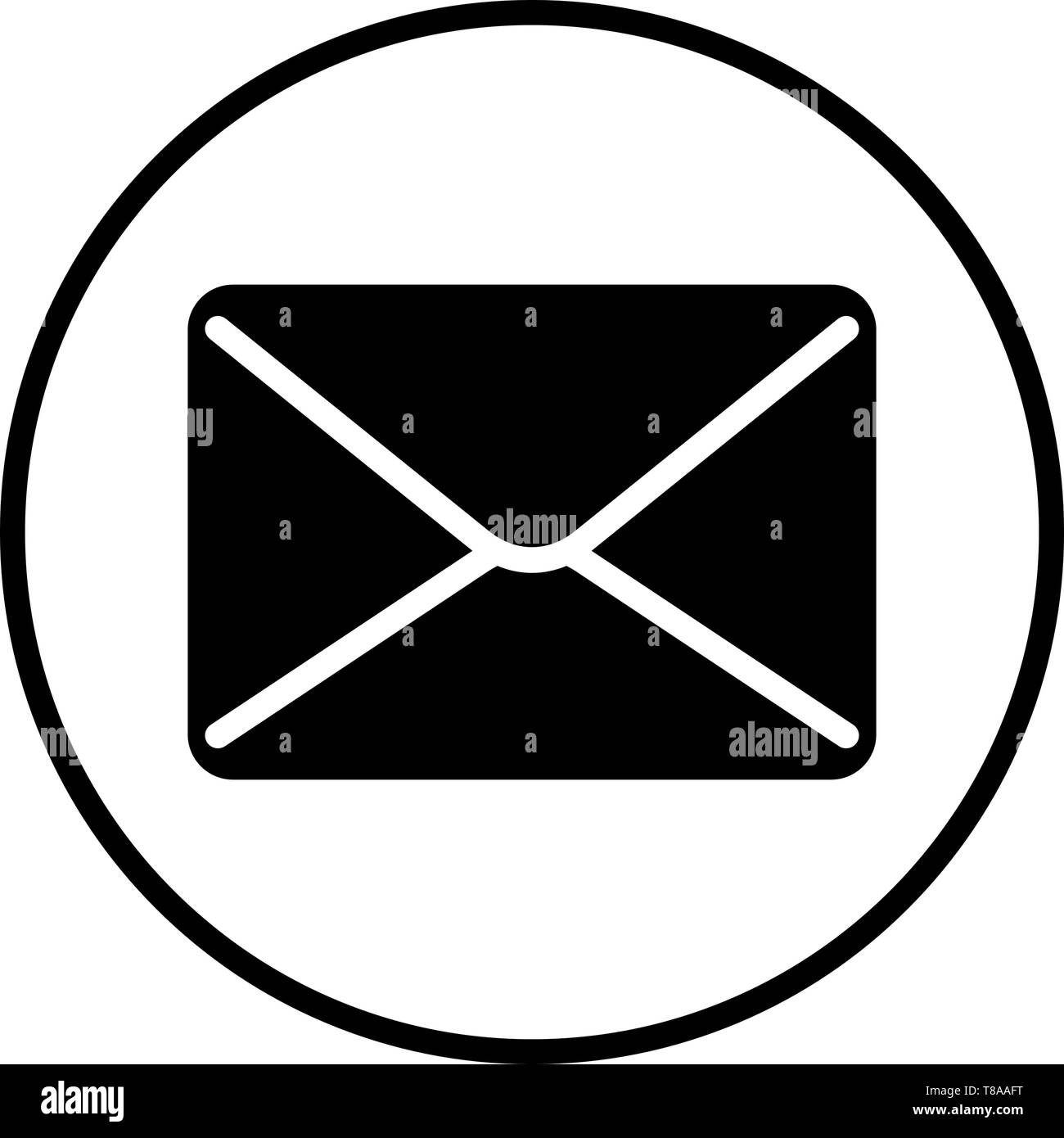 pix Circle Mail Icon Vector https www alamy com mail icon thin circle stencil design vector illustration image246090204 html