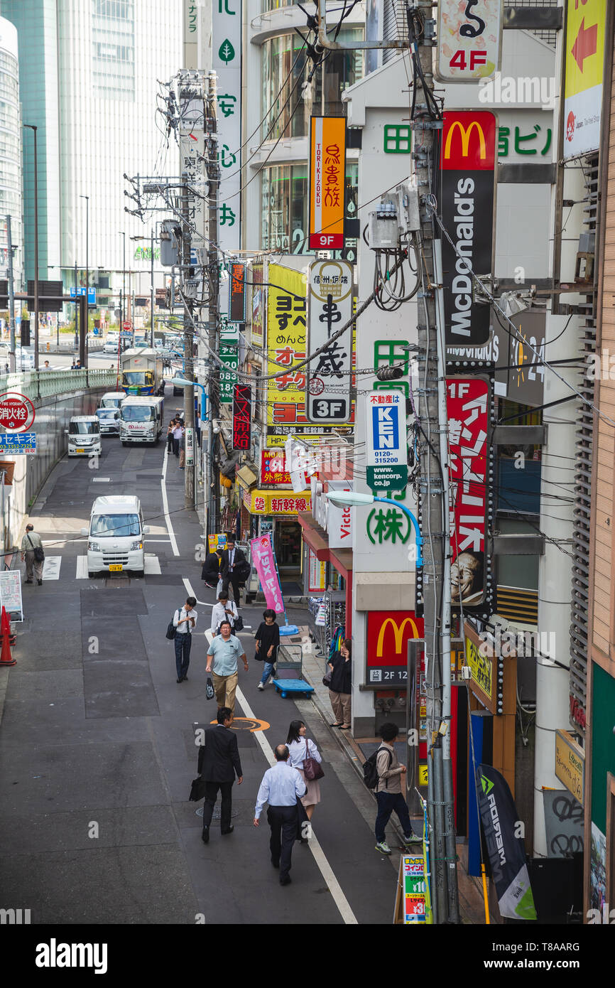 tokyo,japan oct,10,2018 shinjuku is a famous place in tokyo japan