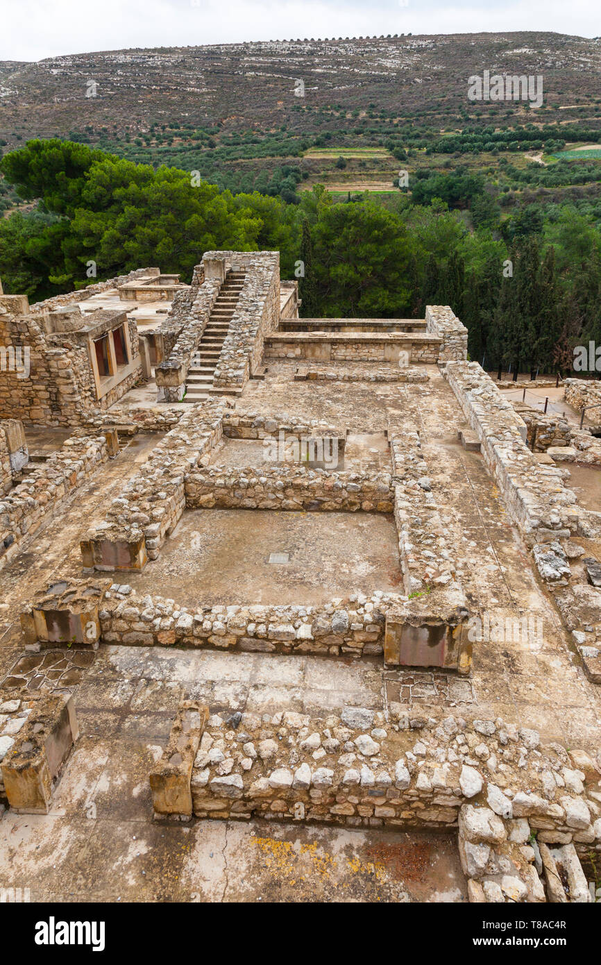 Palacio de Knossos, Isla de Creta, Mar Egeo, Grecia Stock Photo - Alamy