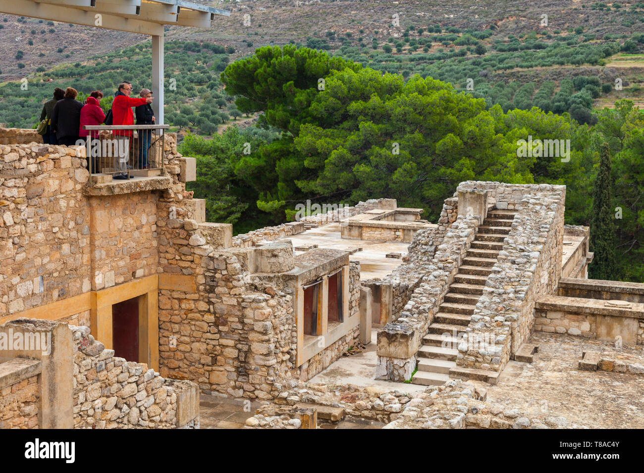 Palacio de Knossos, Isla de Creta, Mar Egeo, Grecia, Stock Photo