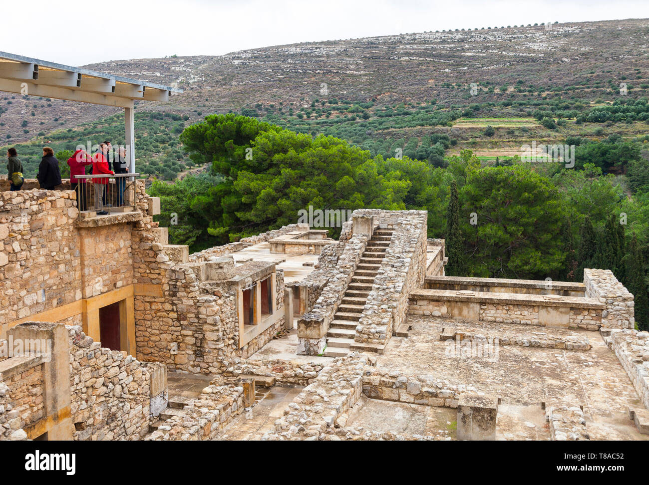 Palacio De Knossos, Isla De Creta, Mar Egeo, Grecia Stock Photo - Alamy