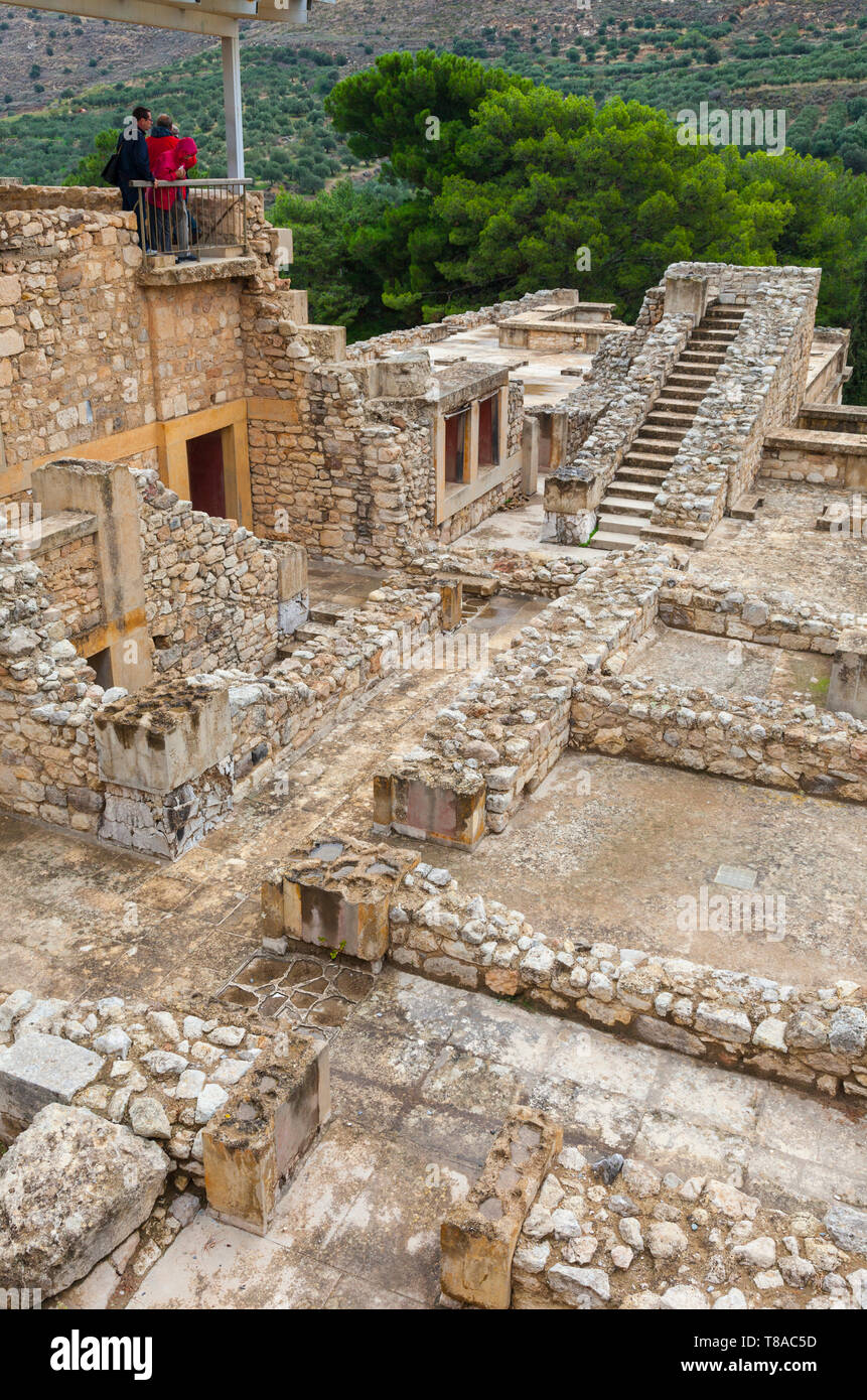 Palacio de Knossos, Isla de Creta, Mar Egeo, Grecia Stock Photo Alamy